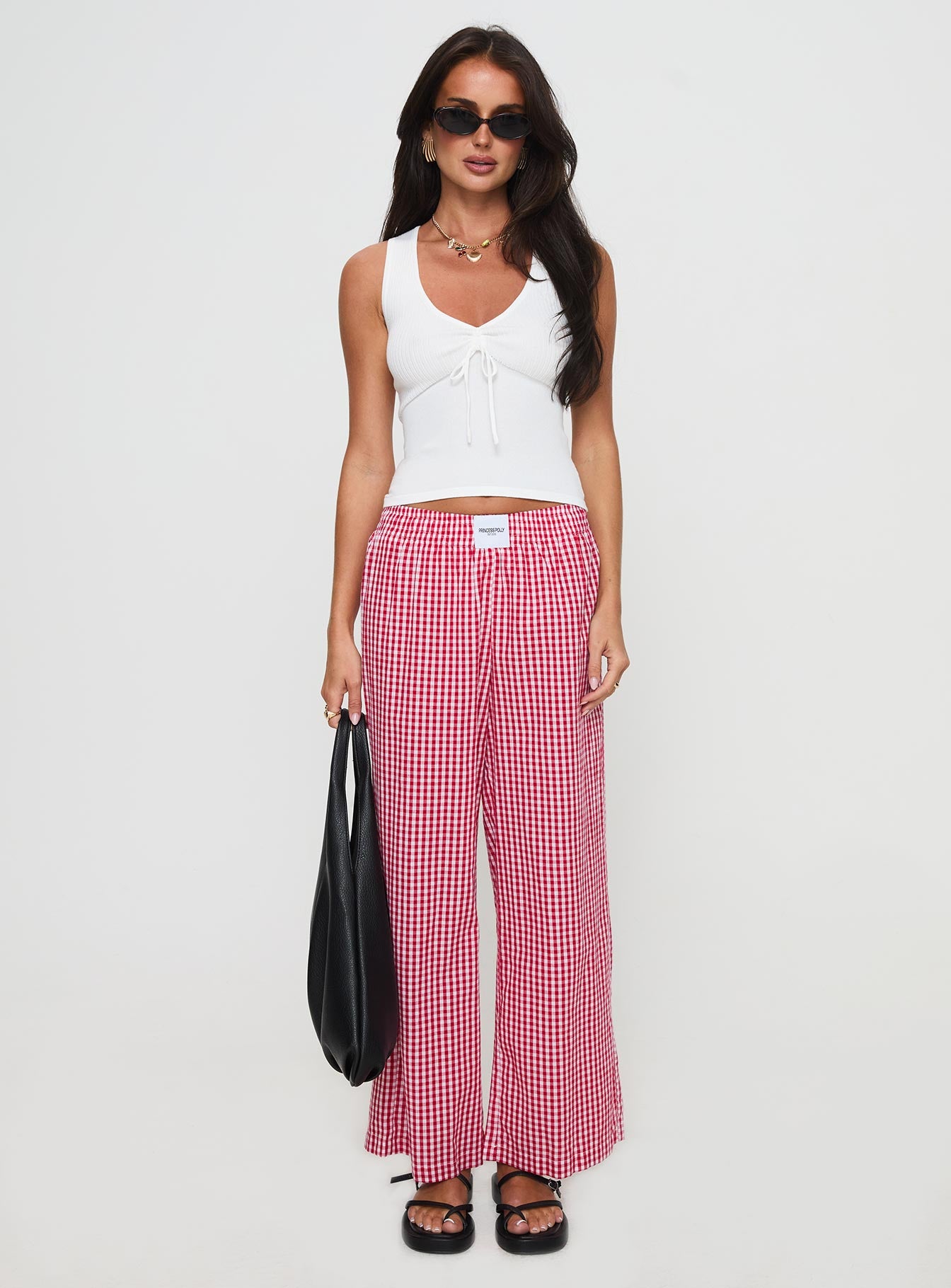 Beach House Pants Red Gingham、mySite、solidvoid