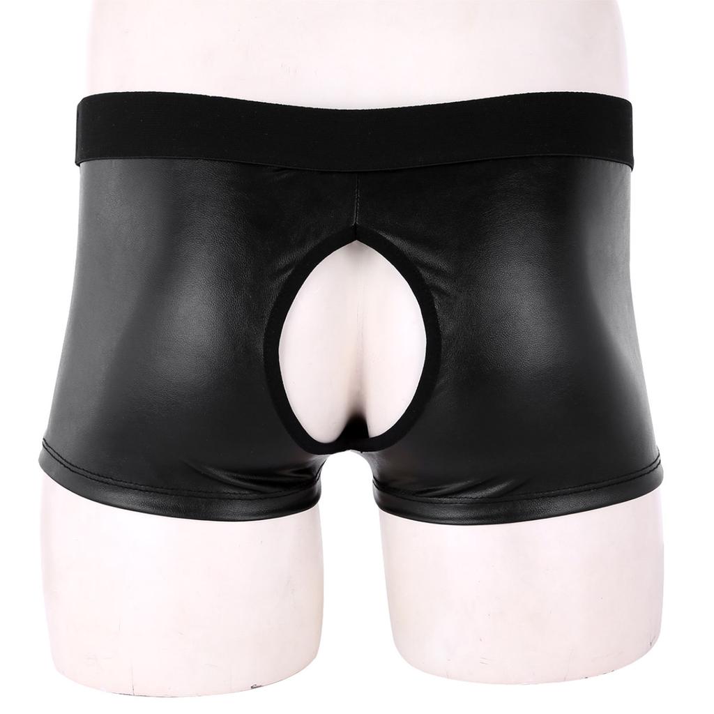 Come Closer Briefs | Faux Leather | Wet Look | Open Butt | Stretch、mySite、bottomscart