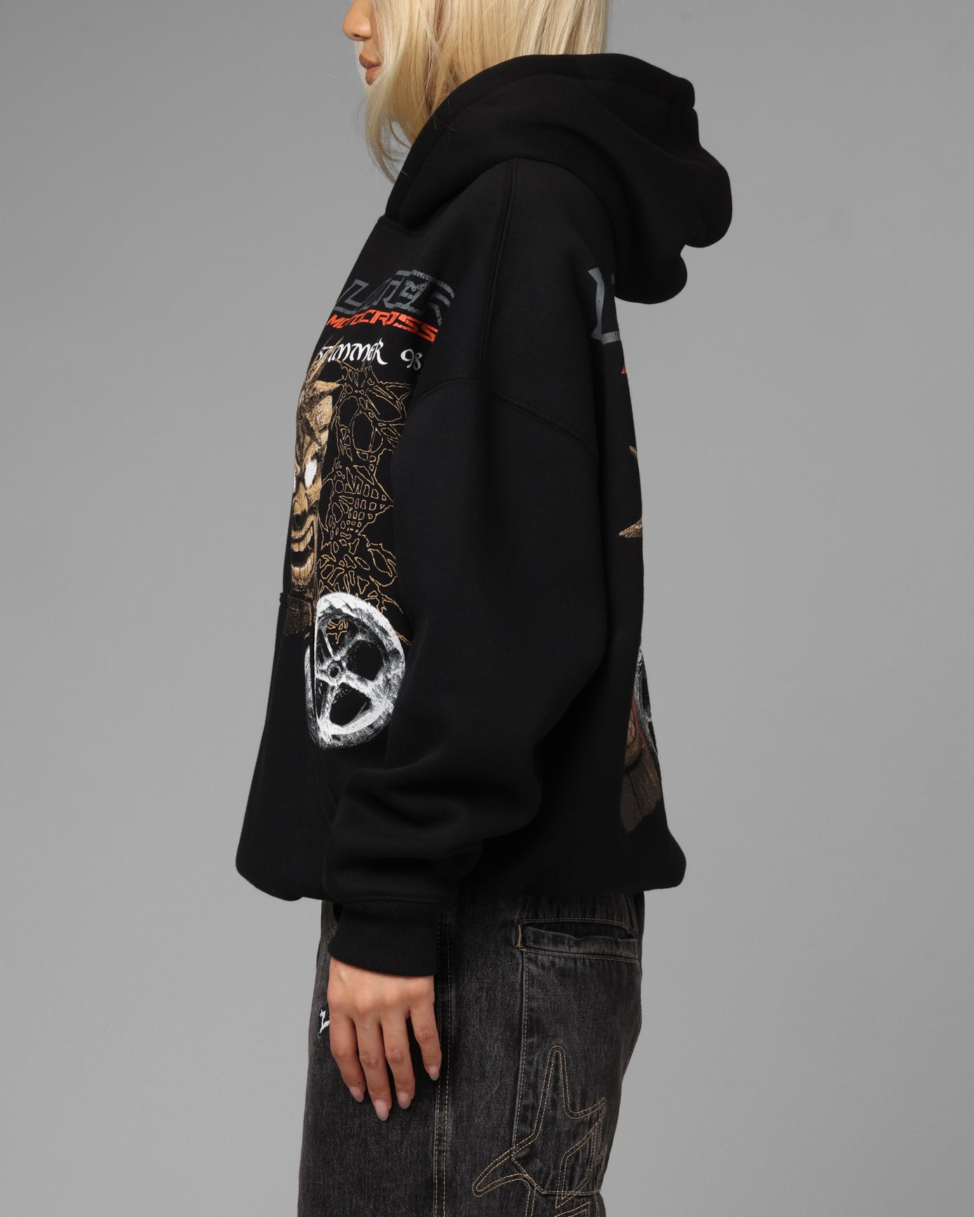 Loiter Summer Motocross Hoodie Black、mySite、zt4zffjzw