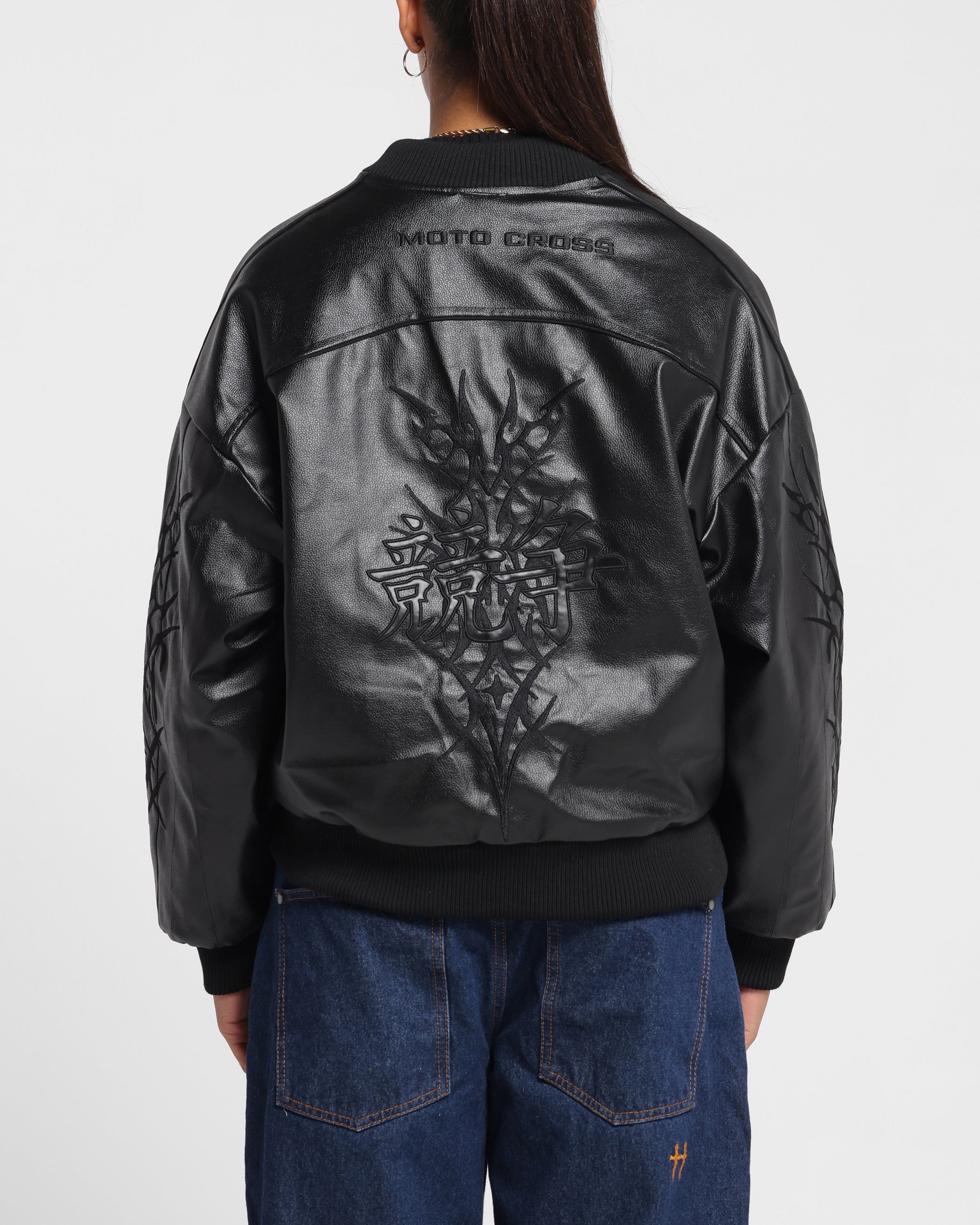 Loiter Tokyo Drift Vegan Leather Jacket Black、mySite、zt4zffjzw