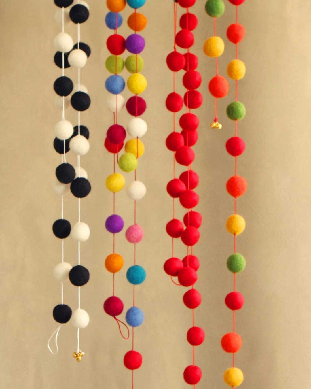 Handcrafted Felt Pom-Pom Garlands, Nepal、mySite、topwebapps