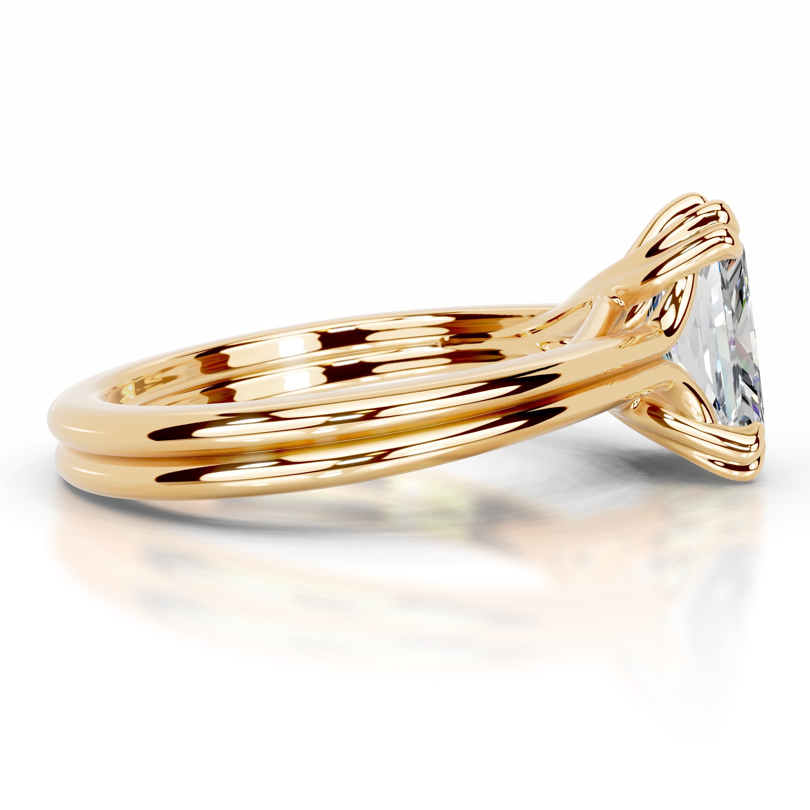 Calliope Moissanite Ring - 18K Yellow Gold、mySite、hinf8tx79