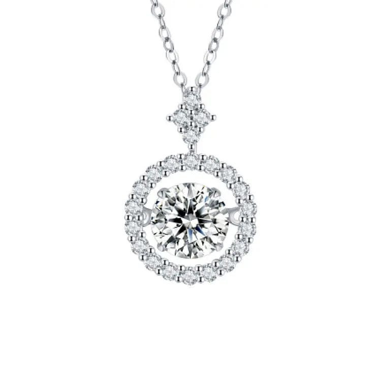 Moissanite Twinkling Necklace 925 Gold Plated Sterling Silver 1ct、mySite、g9winljtr