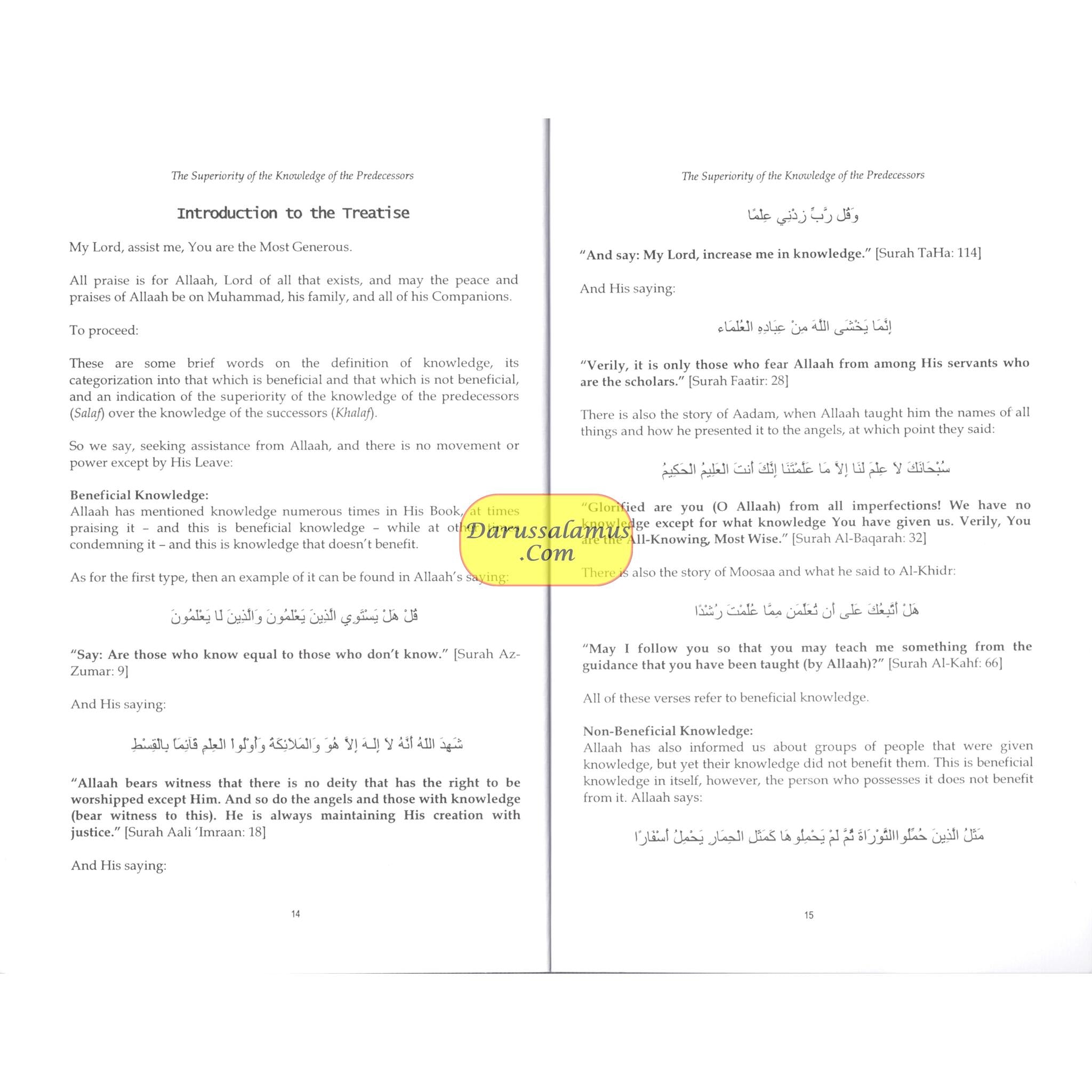 The Superiority Of The Knowledge Of The Predecessors Over the Knowledge Of the Successors By Ibn Rajab al-Hanbali、mySite、topwebapps