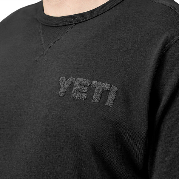 YETI French Terry Crew Neck Pullover - Black、mySite、noshort