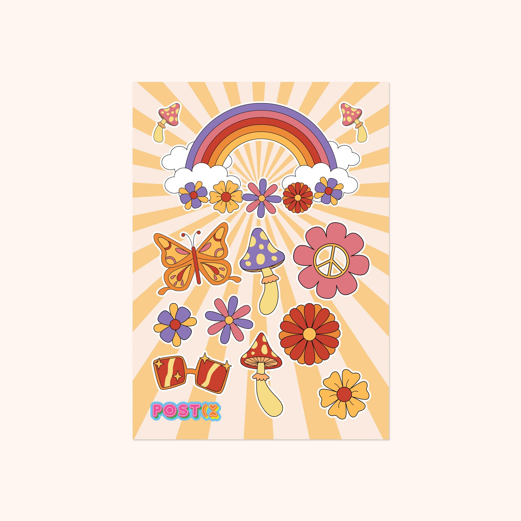  Mushroom Bloom Sticker Sheet、mySite、ghnorth