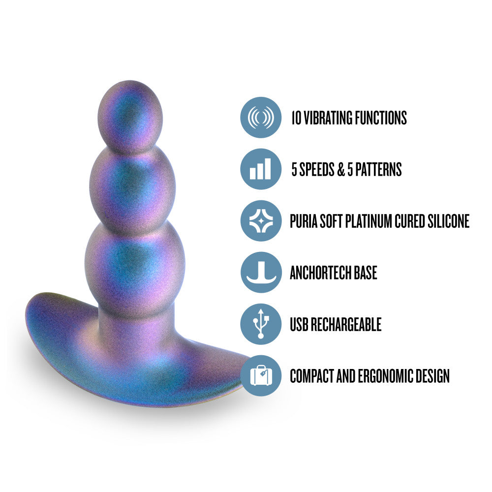 Anal Adventures Matrix By Blush® | Expedition - Vibrating Anal Plug With AnchorTech™ Base -Lunar Blue、mySite、bottomscart