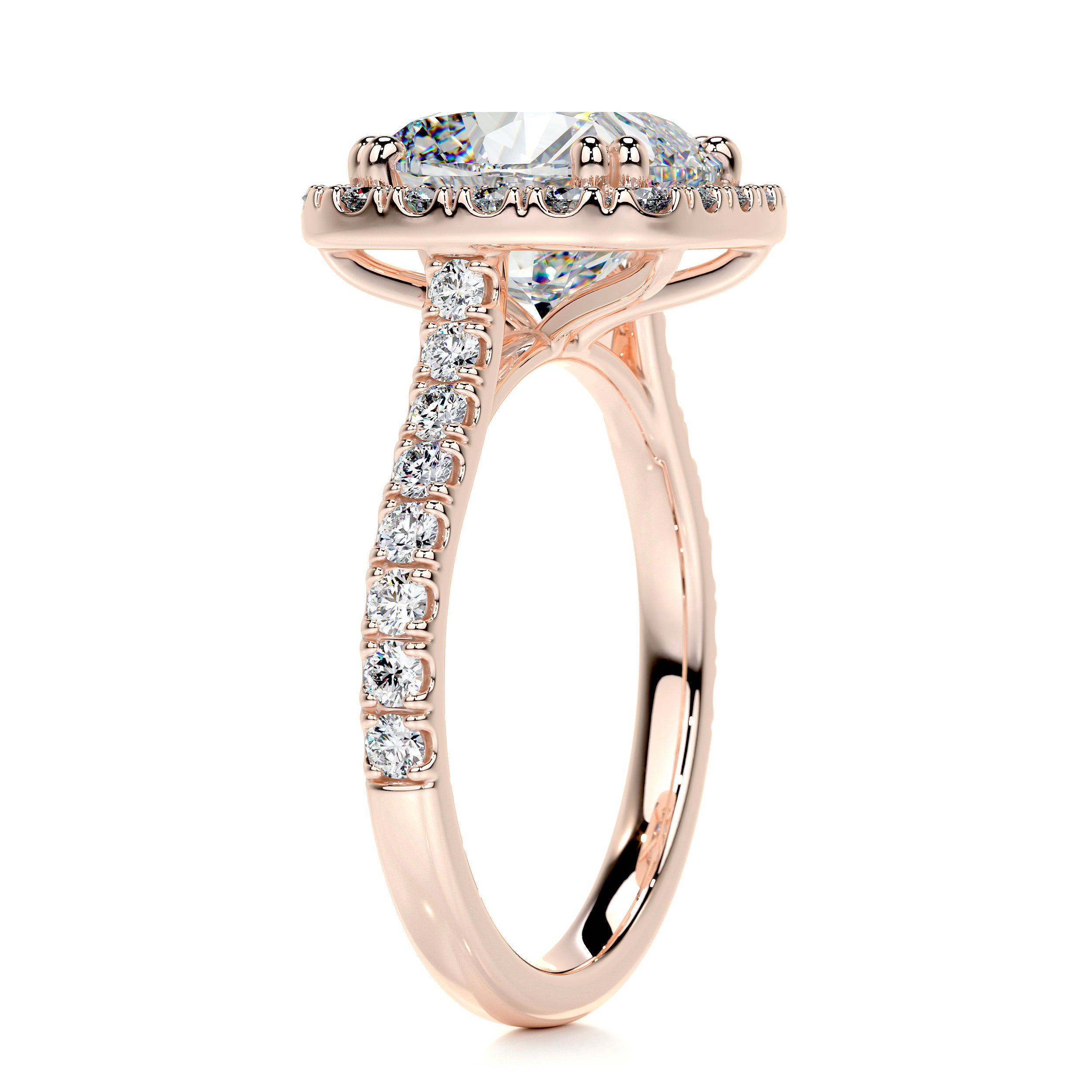 Jacqueline Moissanite & Diamond Ring -14K Rose Gold、mySite、hinf8tx79