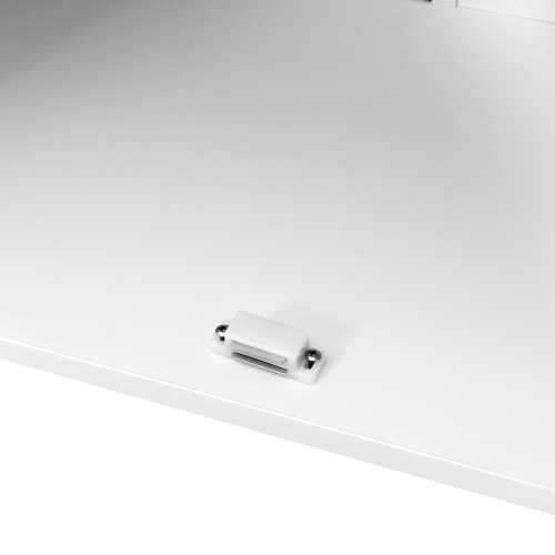 White Lift Top Entryway Storage Cabinet with 2 Safety Hinge, Wooden Toy Box、、casual