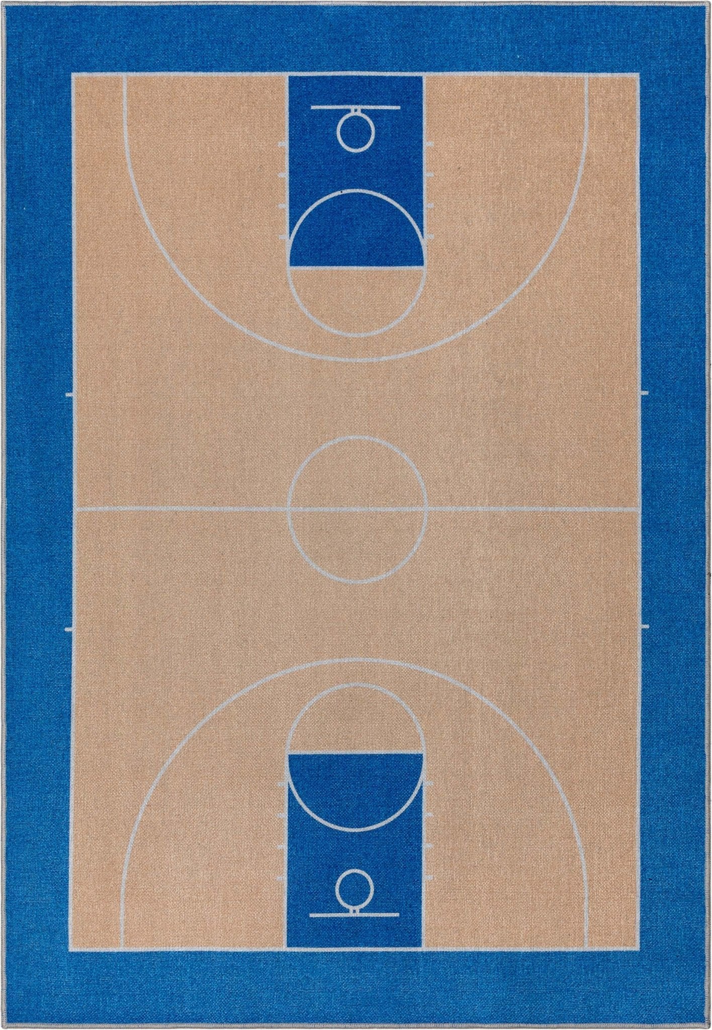 Apollo Basketball Tan Blue Flat-Weave Rug、mySite、gigharbornorthrealestate