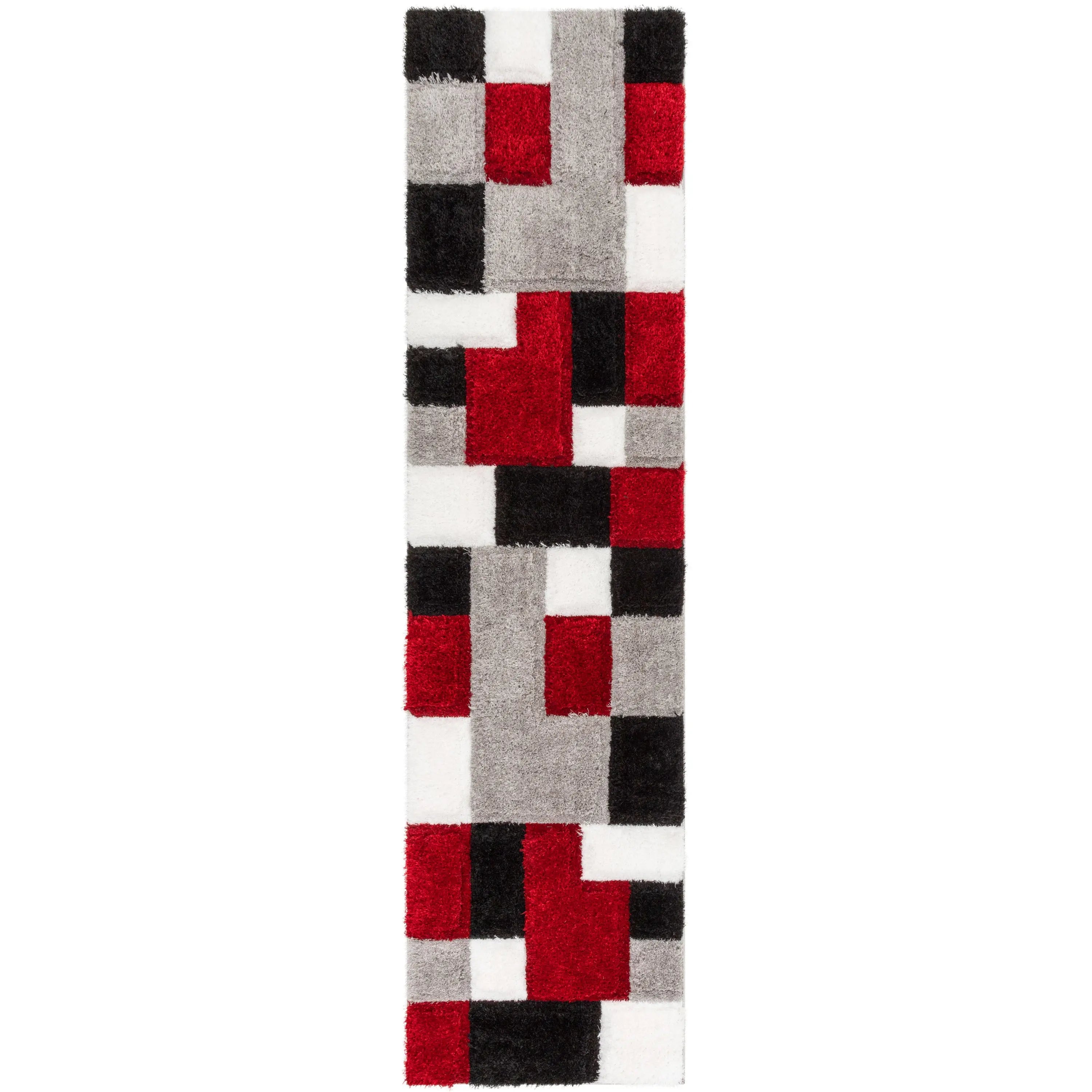 Escondido Red Modern Geometric 3D Textured Shag Rug、mySite、gigharbornorthrealestate