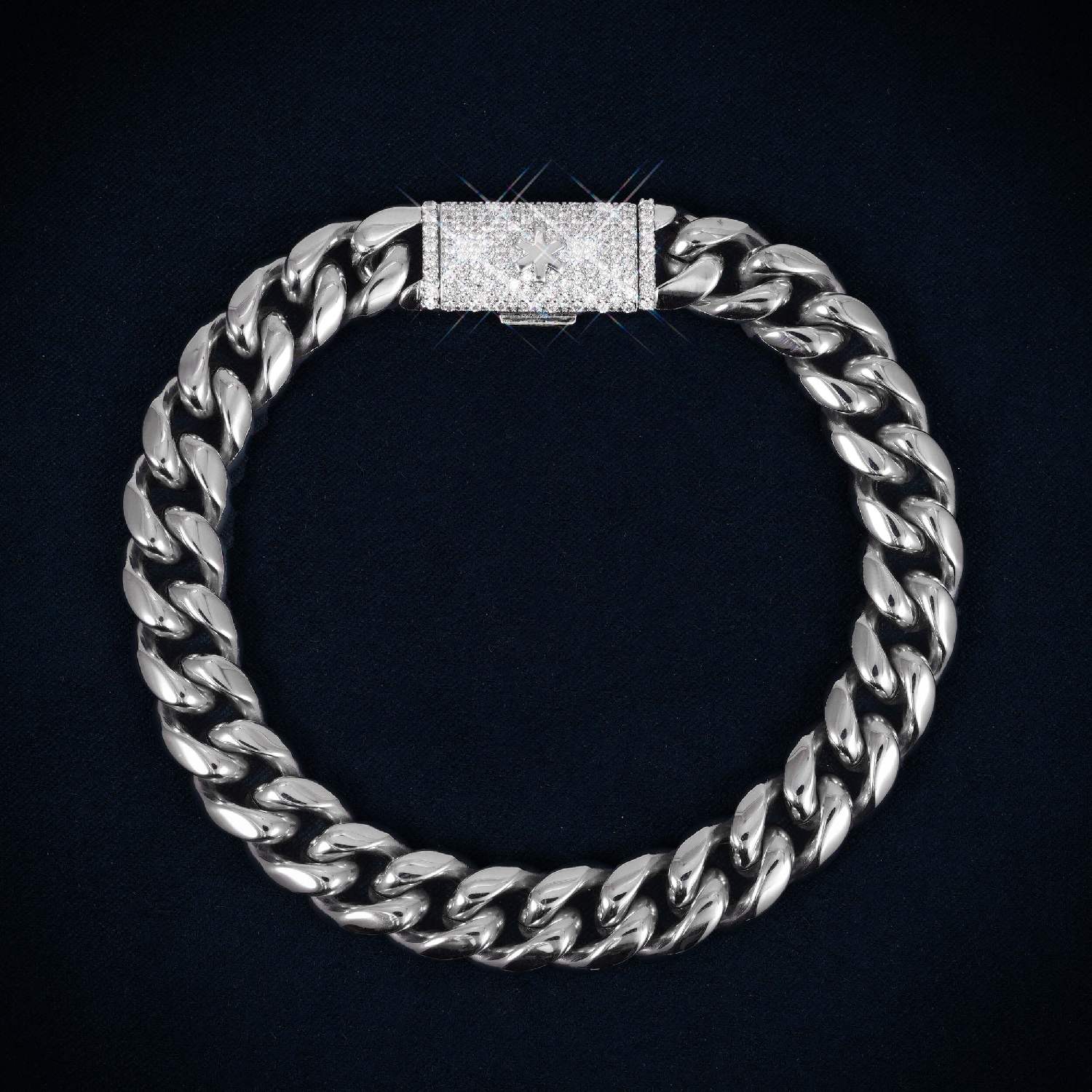 Cuban Link Bracelet with Iced Clasp 14K Gold (ALL SIZES)、mySite、hinf8tx79