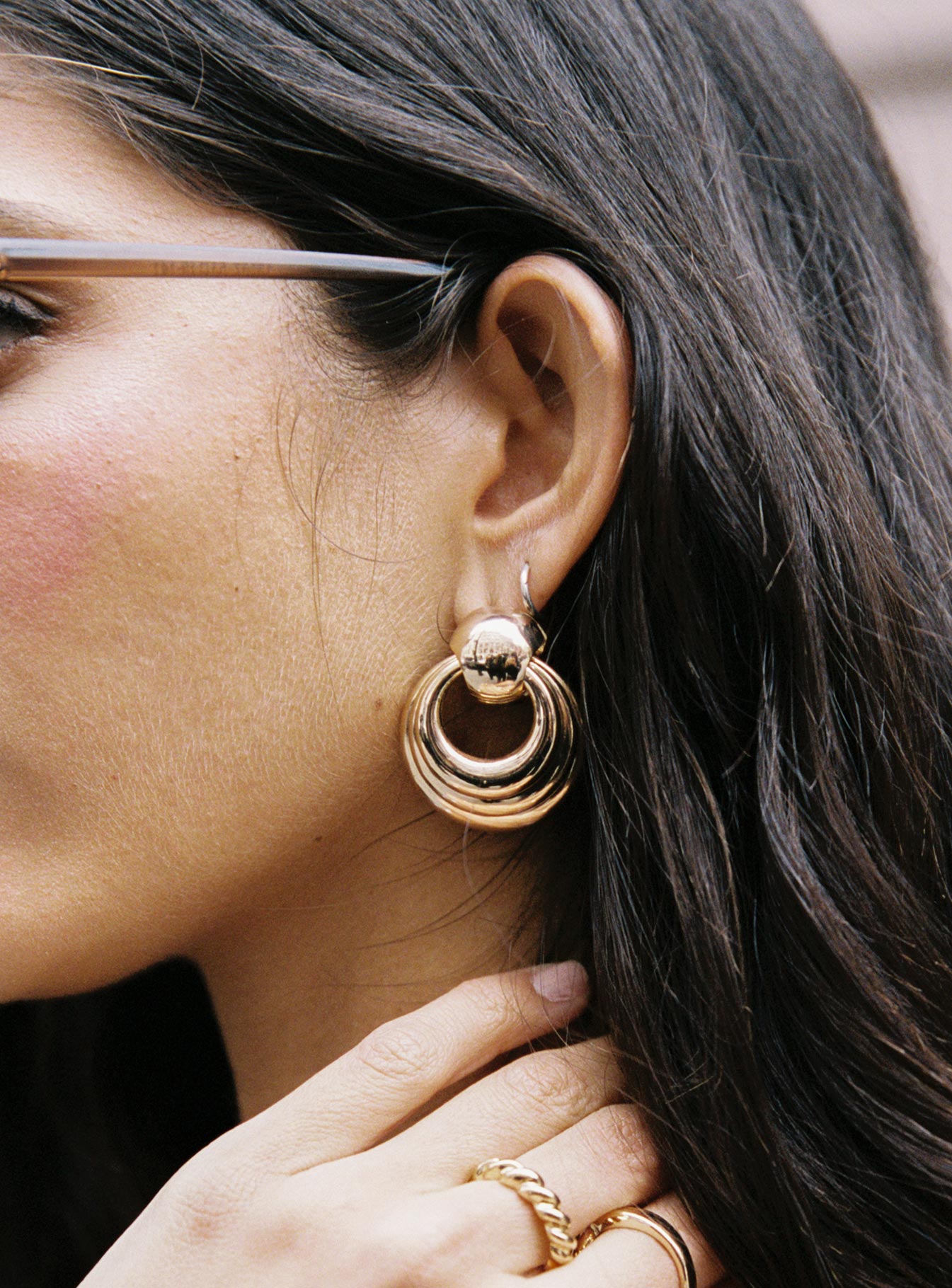 Time Goes By Earrings Gold、mySite、solidvoid