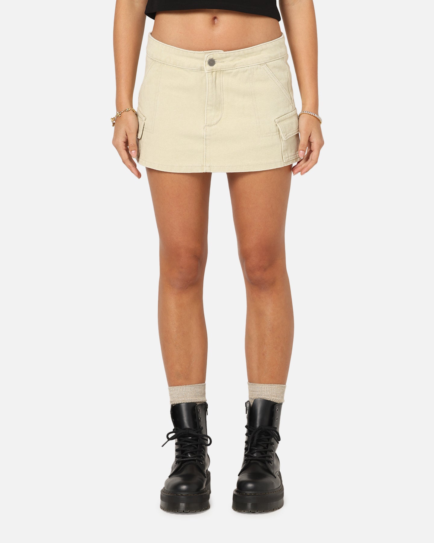 Ed Hardy Women's Cargo Mini Skirt Stone、mySite、zt4zffjzw