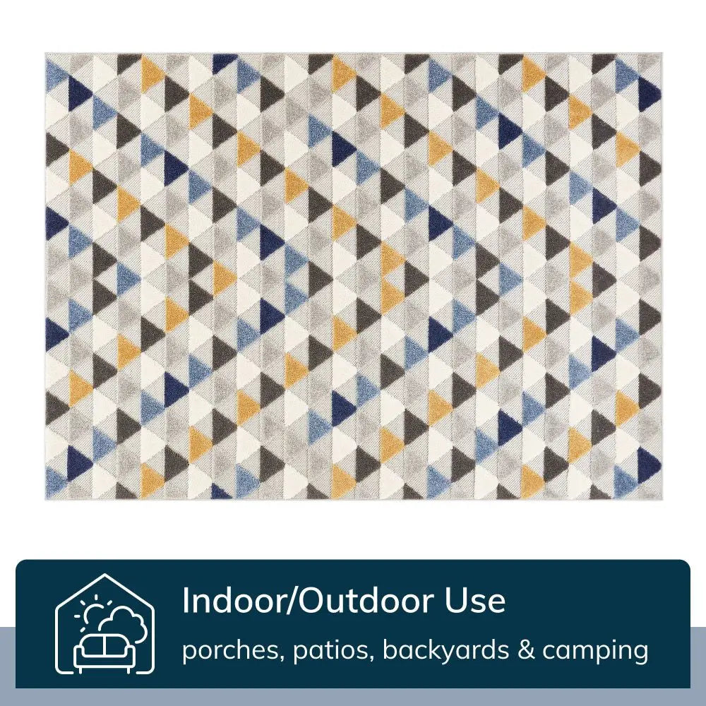 Dream Blue Modern 5'3 x 7'3 Indoor Outdoor Rug、mySite、gigharbornorthrealestate