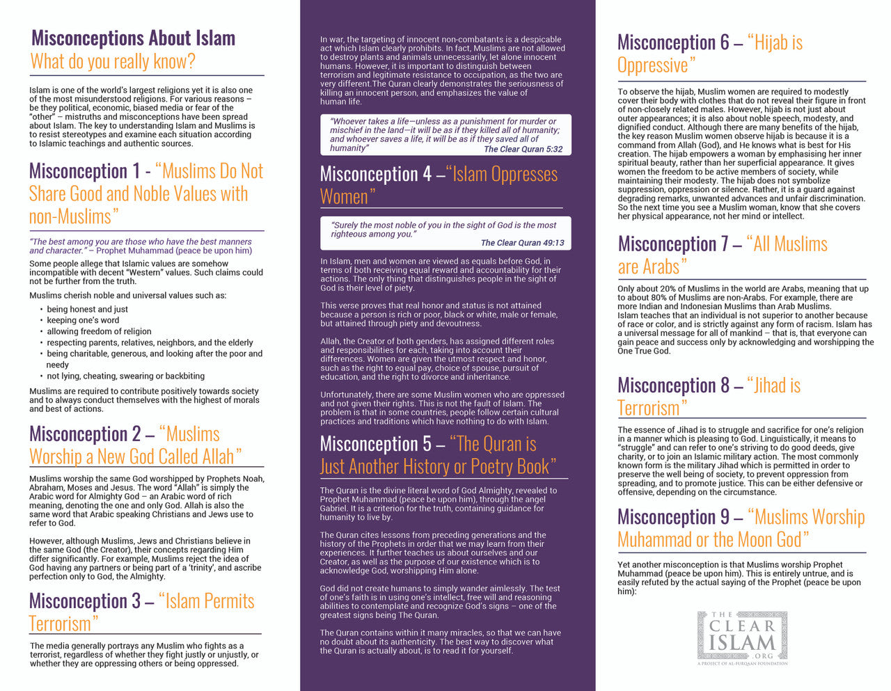 Misconceptions About Islam、mySite、topwebapps