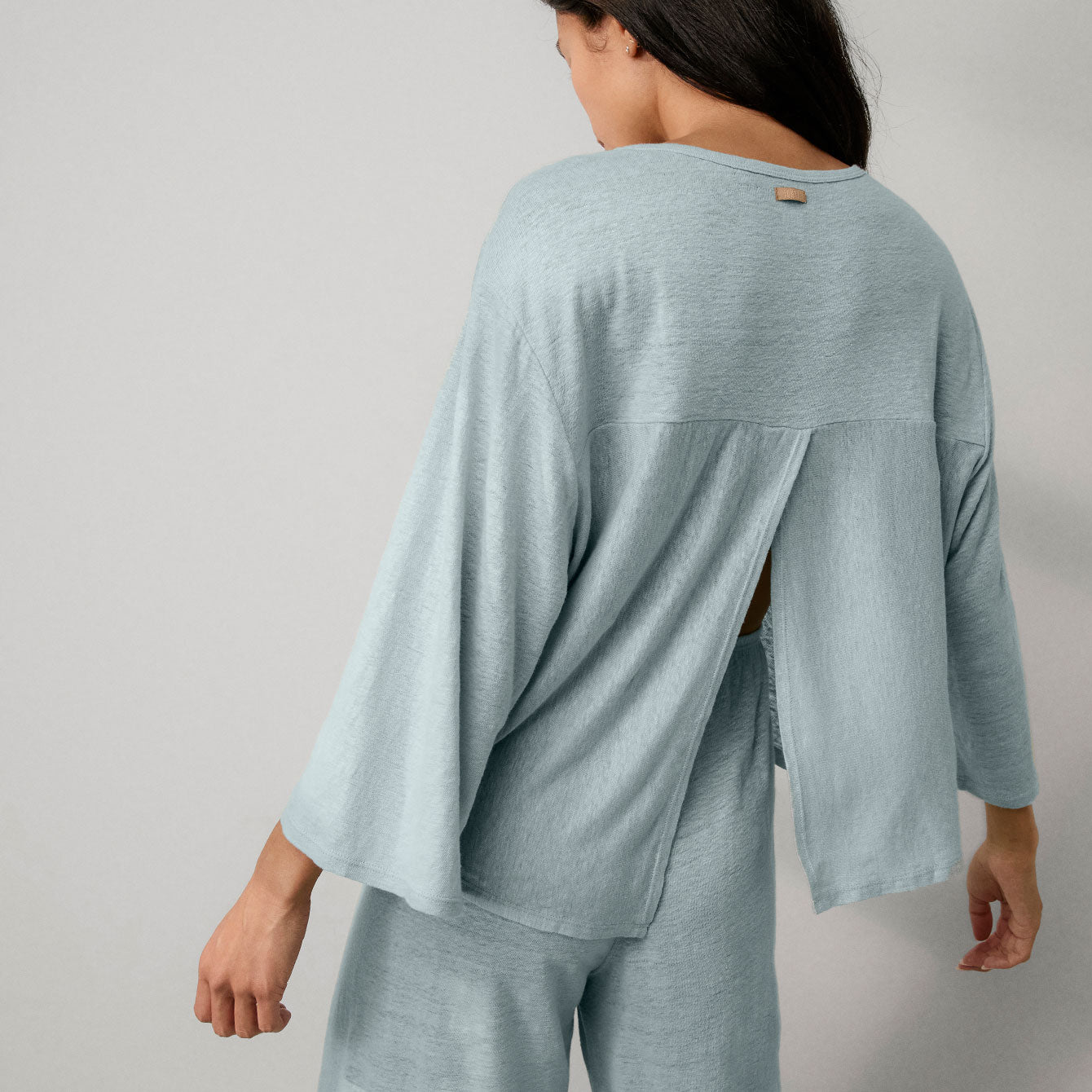 Linen Knit Back Slit Top、mySite、bengalsvssteelers