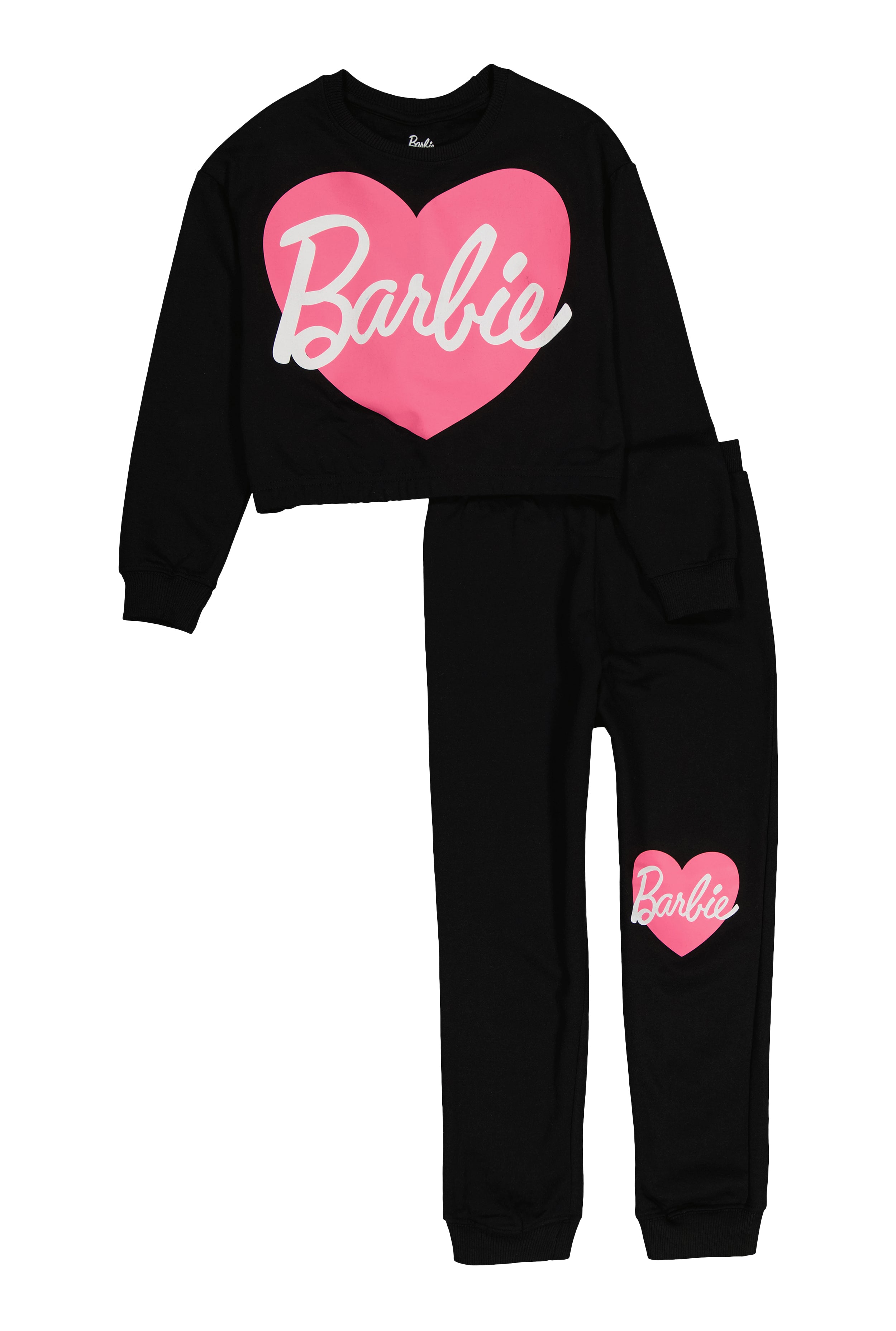 Girls Barbie Heart Graphic Sweatshirt and Joggers、mySite、camillekostekn