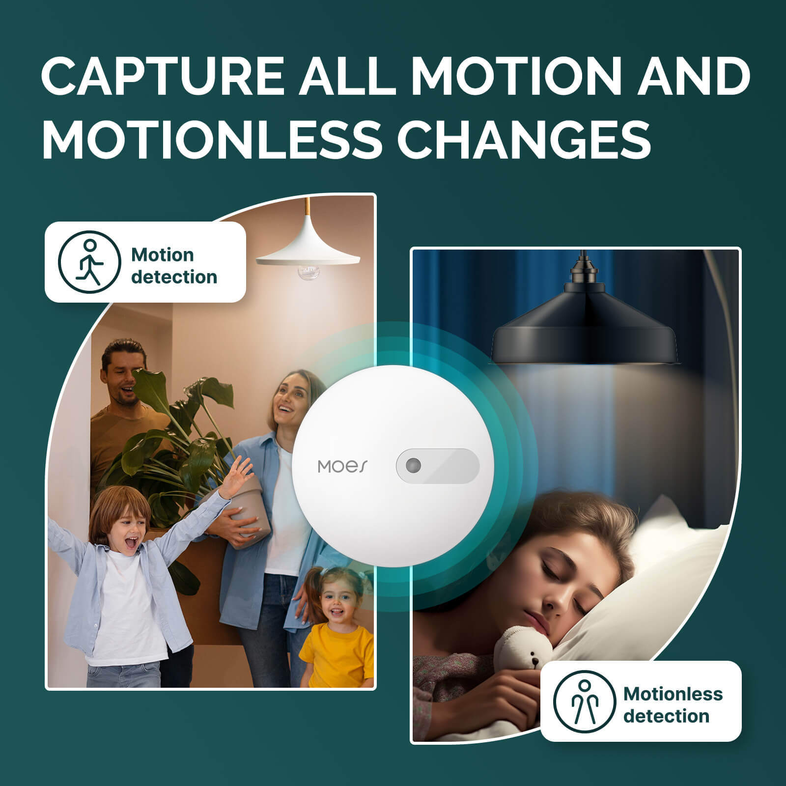 MOES ZigBee Human Presence Sensor Detector Radar Wave Detection Sensor for Home Security、mySite、fannypackpong