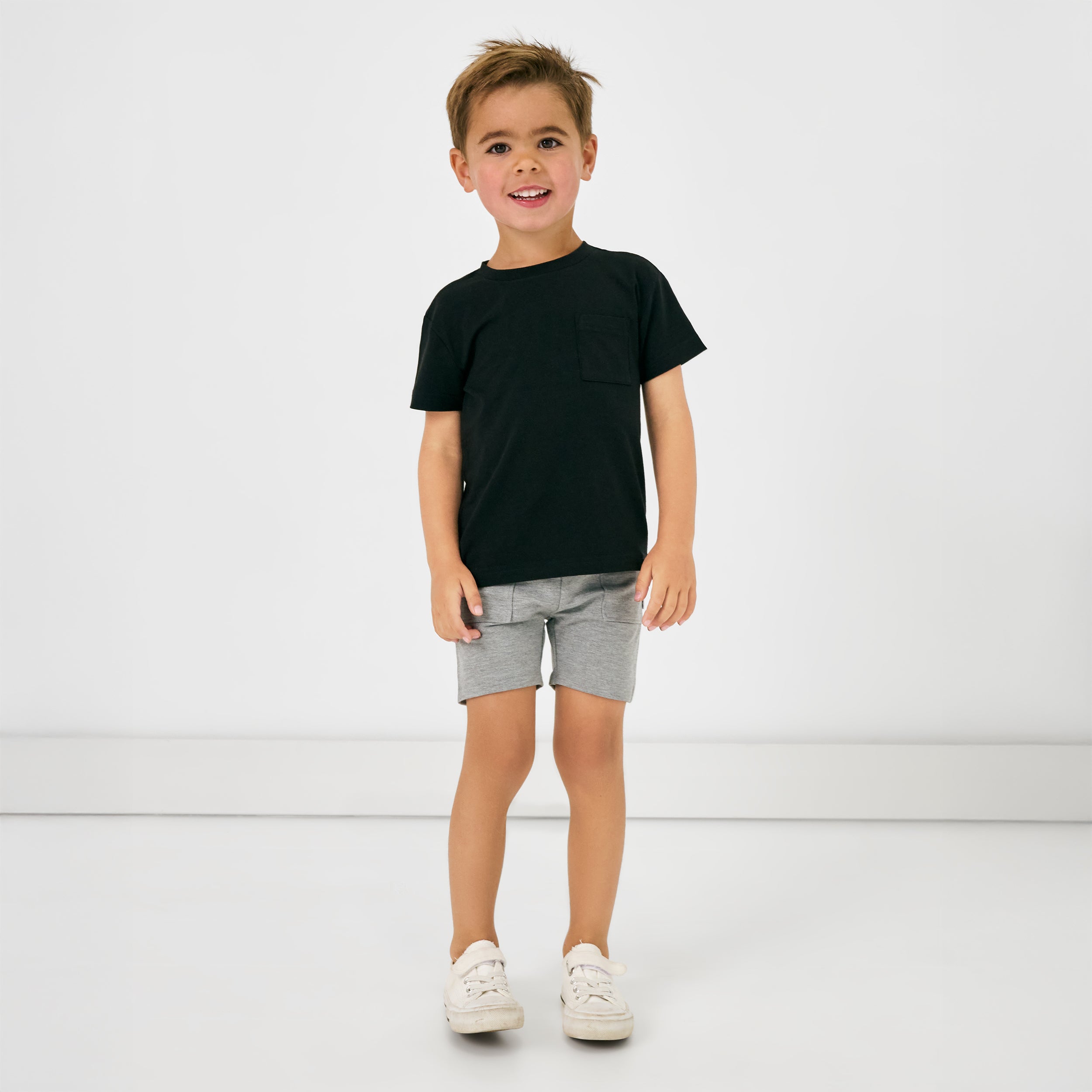 Black Short Sleeve Relaxed Pocket Tee、mySite、g9winljtr