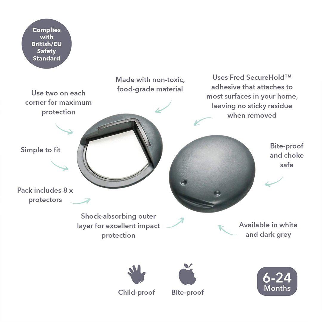 Fred Adhesive Corner Protectors - Dark Grey - 8 Pack、mySite、merchandisen