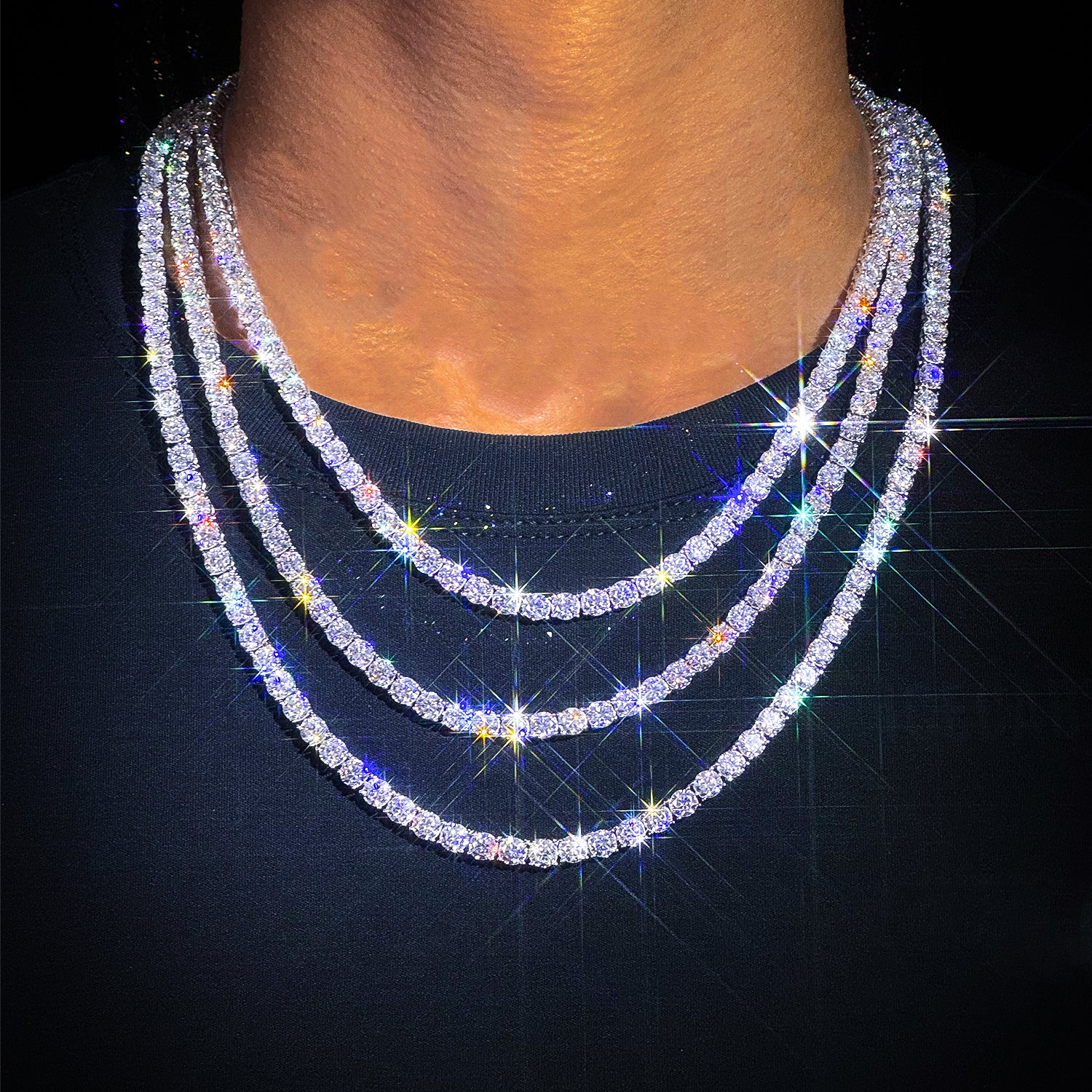 5MM Moissanite Tennis Chain 14K Gold、mySite、hinf8tx79