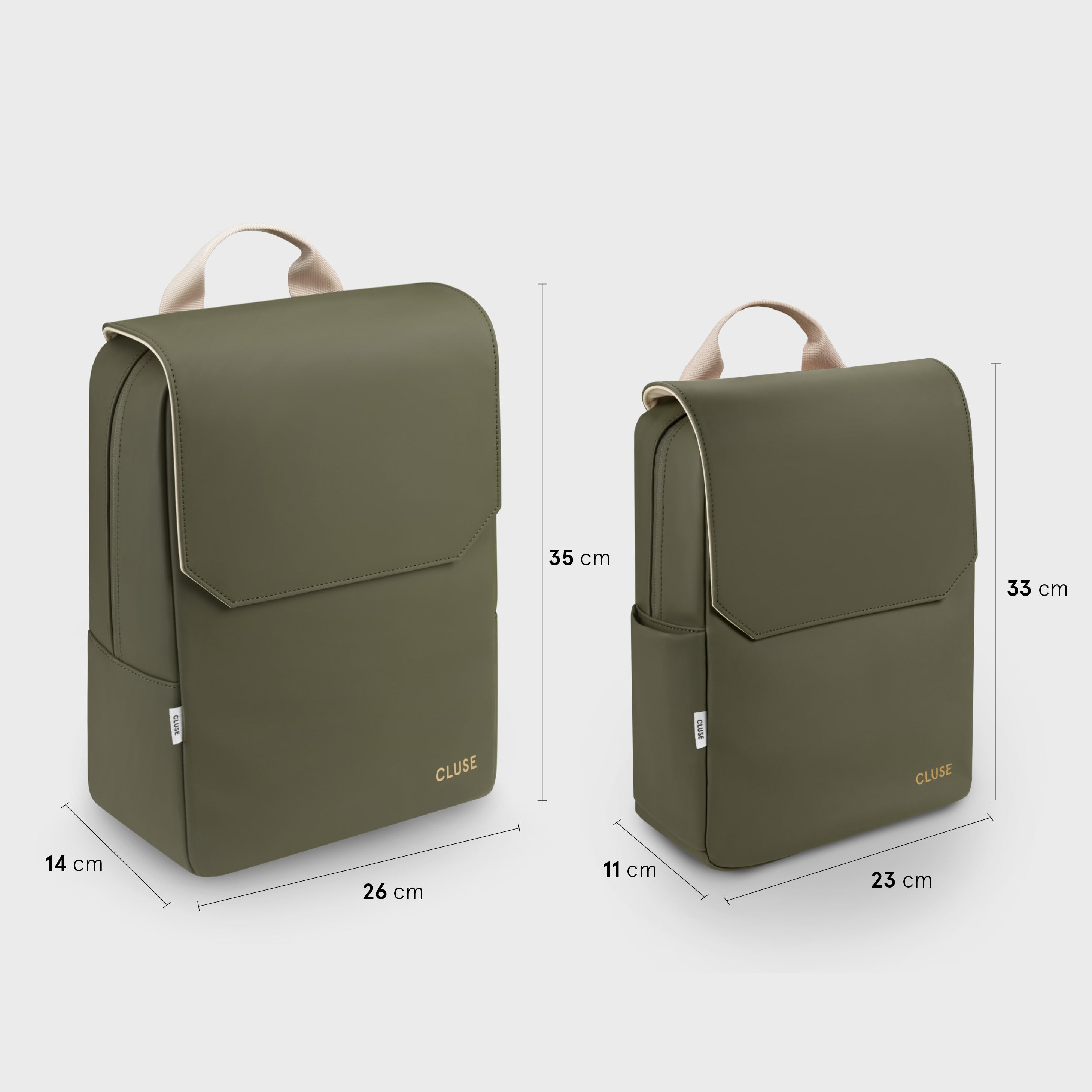 Nuitée Petite Backpack, Dark Green Beige, Gold Colour、mySite、botmansion