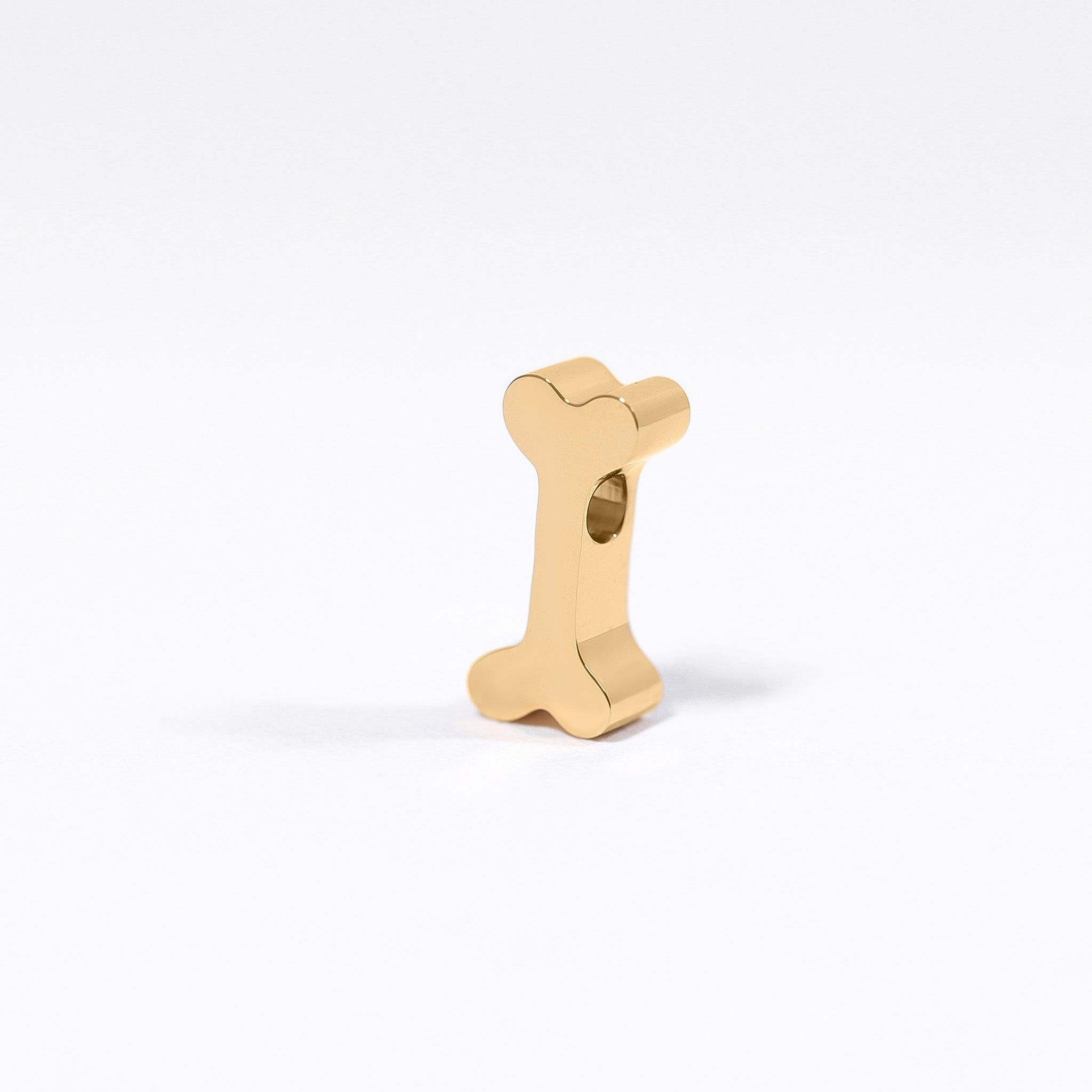 18K Gold PVD Stainless Steel Mini Dog Bone Charm / PDL0150、mySite、dreamappss