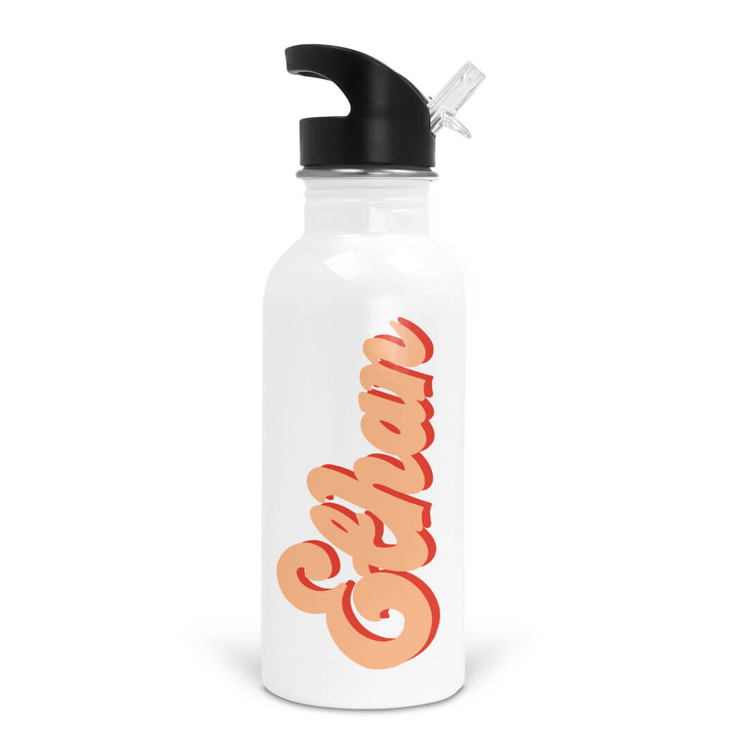  Bubbly Orange Personalized Kids Water Bottle、mySite、layawaytickets