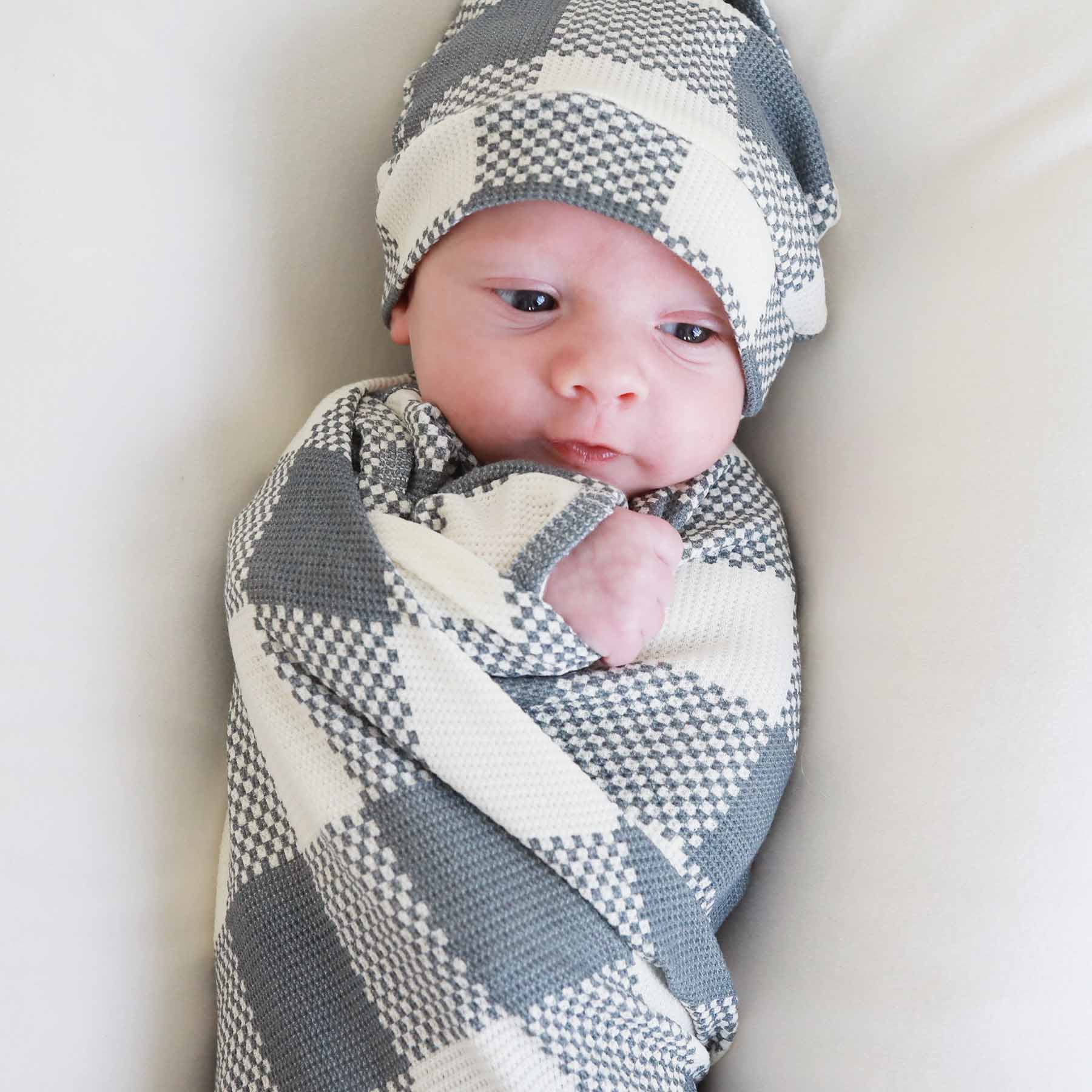  Big Check Bamboo Waffle Oversized Swaddle Blanket | Denim、mySite、layawaytickets