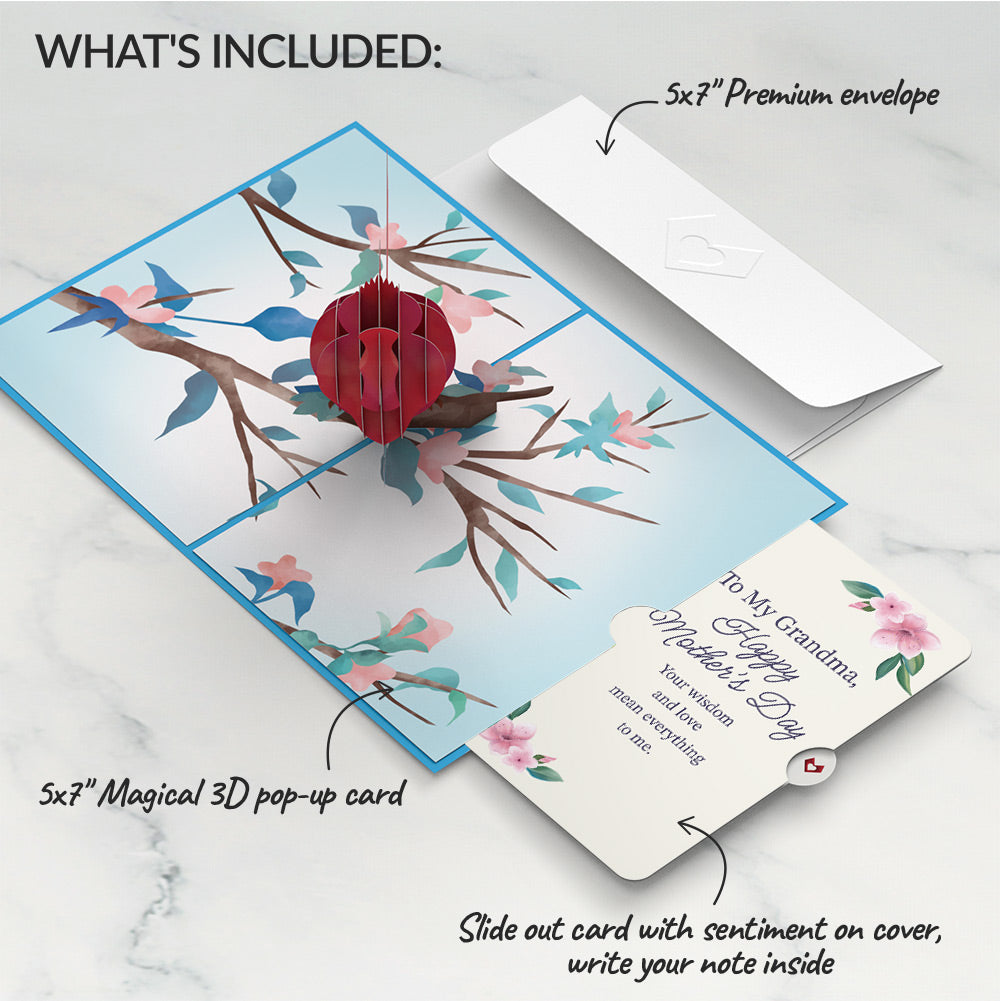 Love Cardinal Mother's Day Pop-Up Card and Sentiment Set for Grandma、mySite、solidvoid