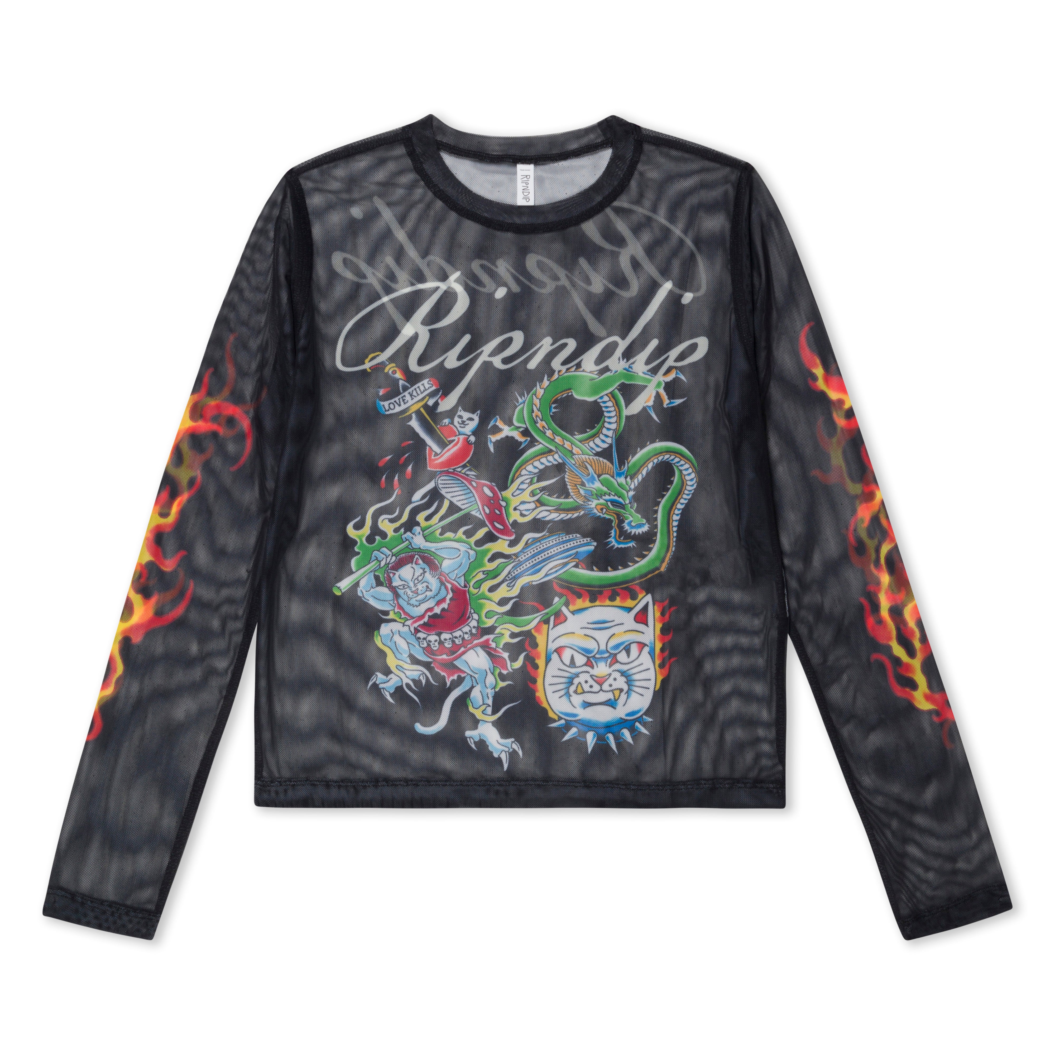  InkEd Mesh Long Sleeve Tee (Black)、mySite、merchandisen