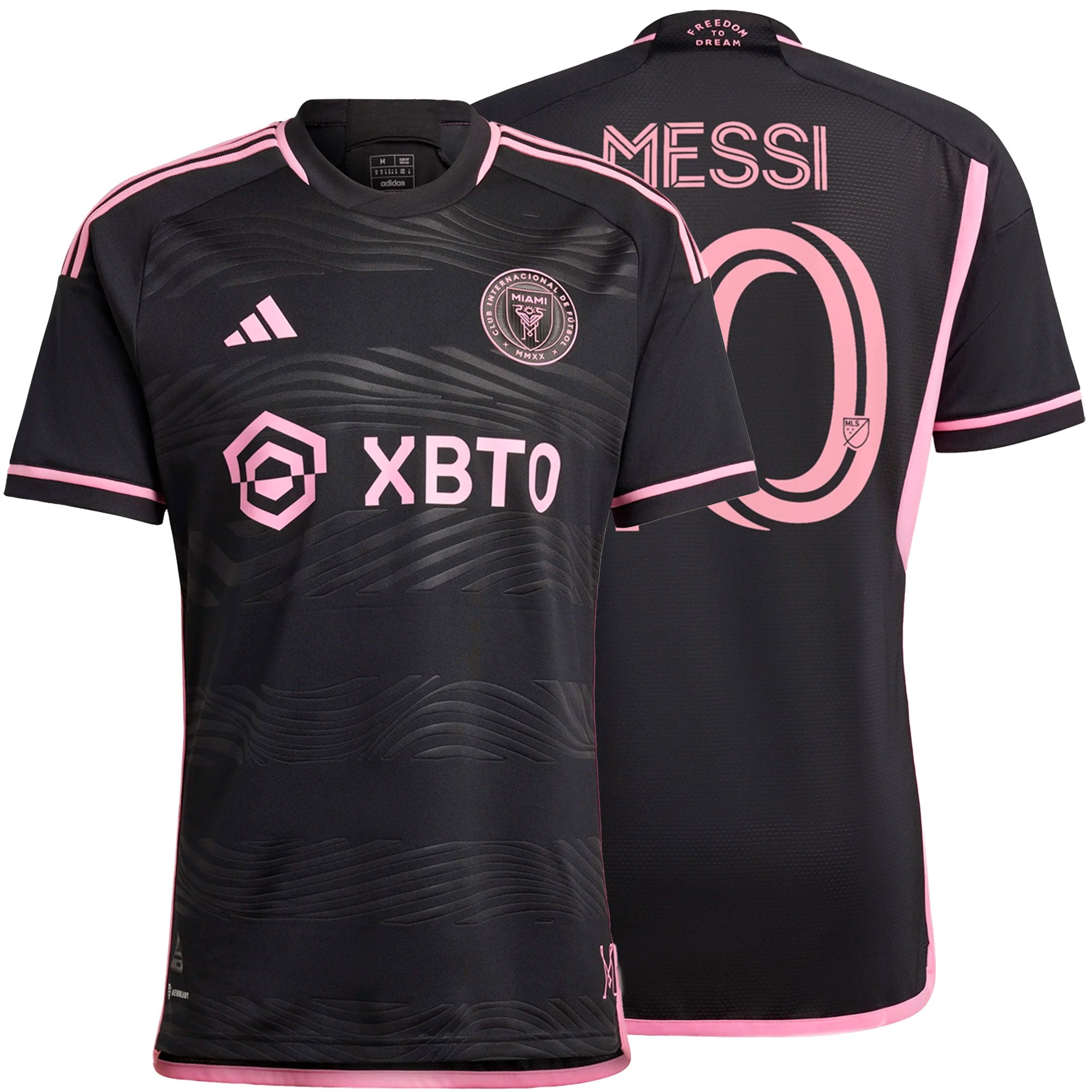 adidas Men's Inter Miami 2023/24 Authentic Away Jersey w/ Messi #10 Printing、mySite、noshort