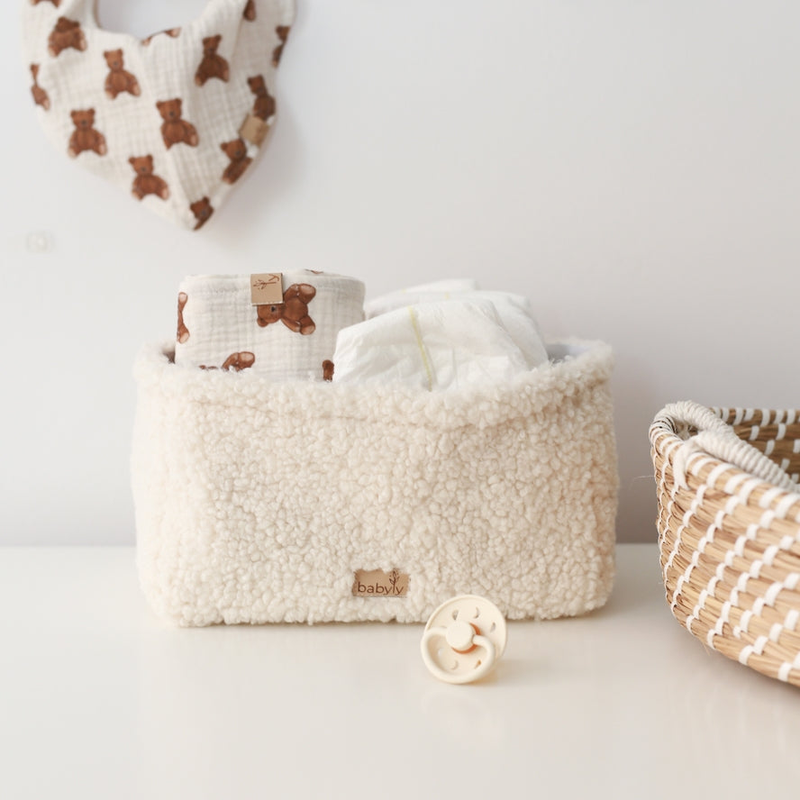  Teddy Boucle Organizer - Cream、mySite、elrpsem3k