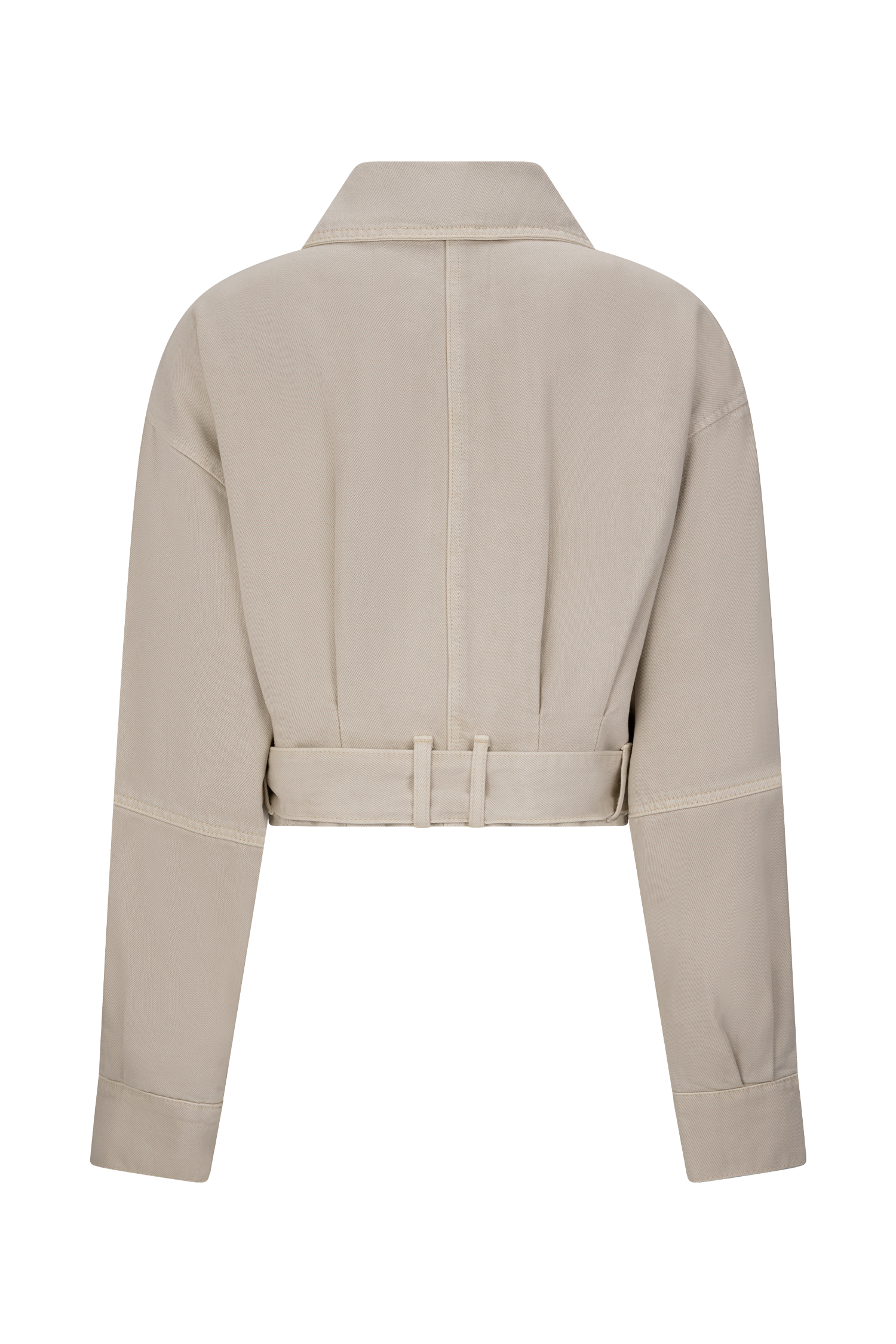 Fallon Cropped Denim Jacket - Stone Wash、mySite、solidvoid