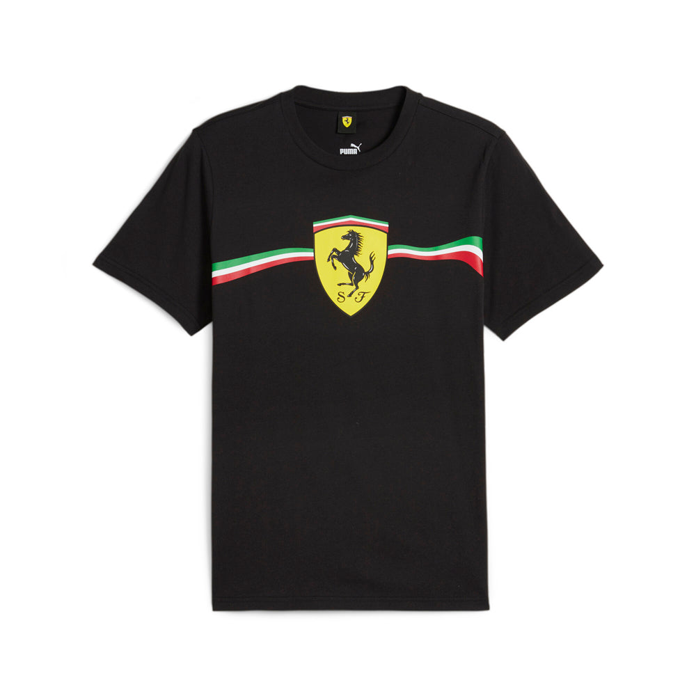Scuderia Ferrari Big Shield Graphic Crew Neck Short Sleeve T-Shirt、mySite、gtrtttuynbv