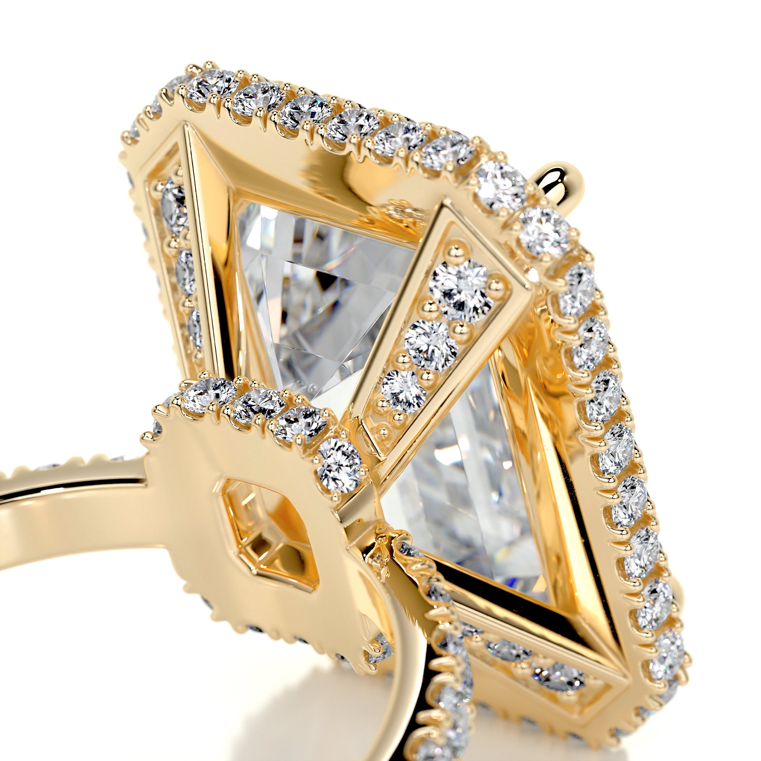 Claire Moissanite & Diamond Ring -18K Yellow Gold、mySite、hinf8tx79