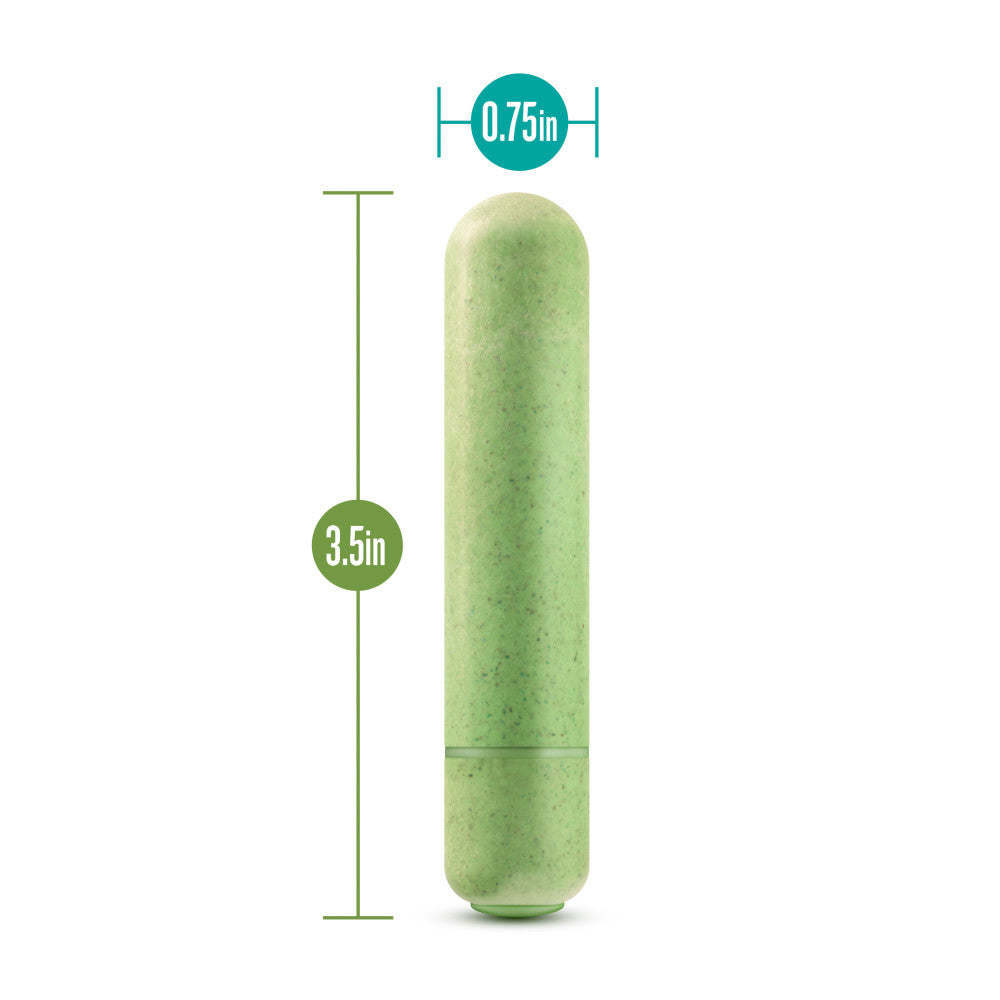 Gaia® By Blush | Eco Bullet: Plant-Based 4 Smooth Waterproof Bullet Vibrator in Green - Made from Sustainable BioFeel™、mySite、bottomscart