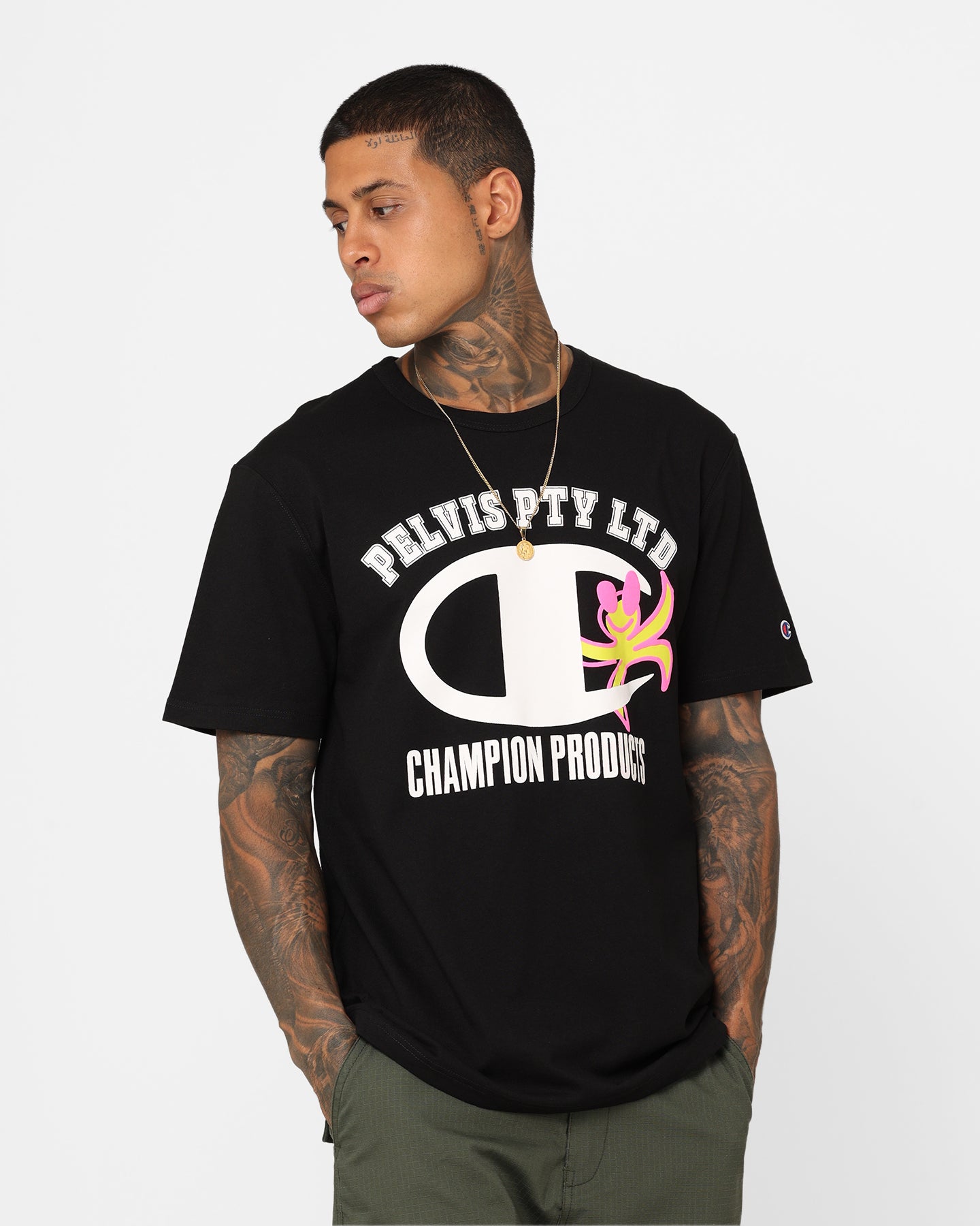 Champion X Pelvis Graphic T-Shirt Black、mySite、zt4zffjzw