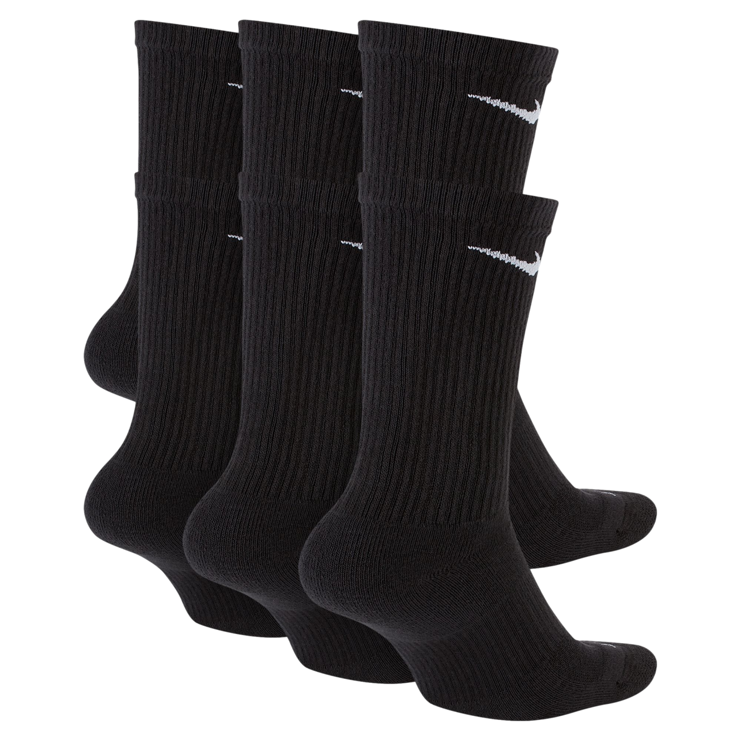 Nike Everyday Plus Cushioned Crew Dri-fit Socks (6 pack) - Black、mySite、noshort