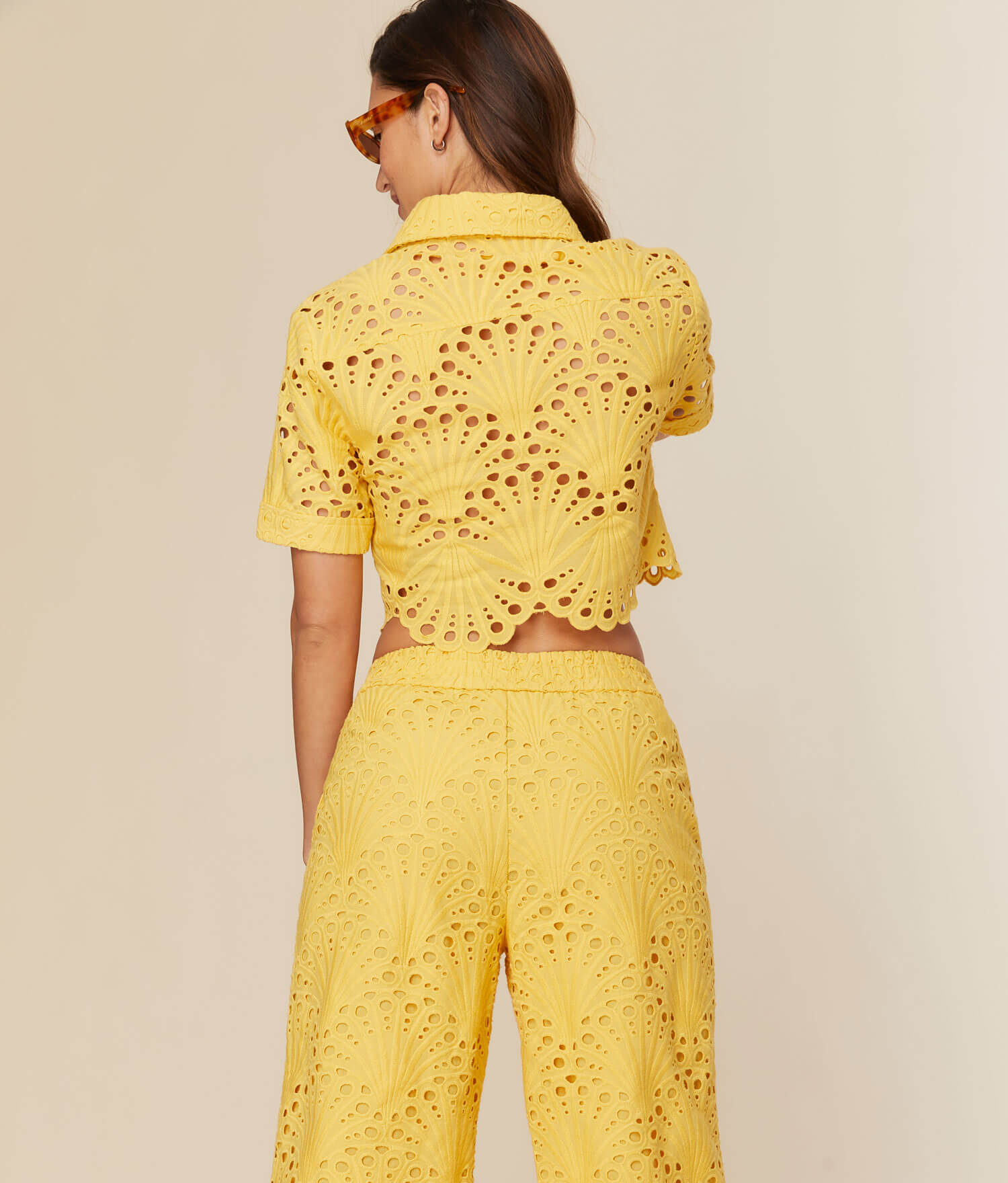  The Baltra Button Up Top - Eyelet - Pineapple、mySite、ashleygrahame