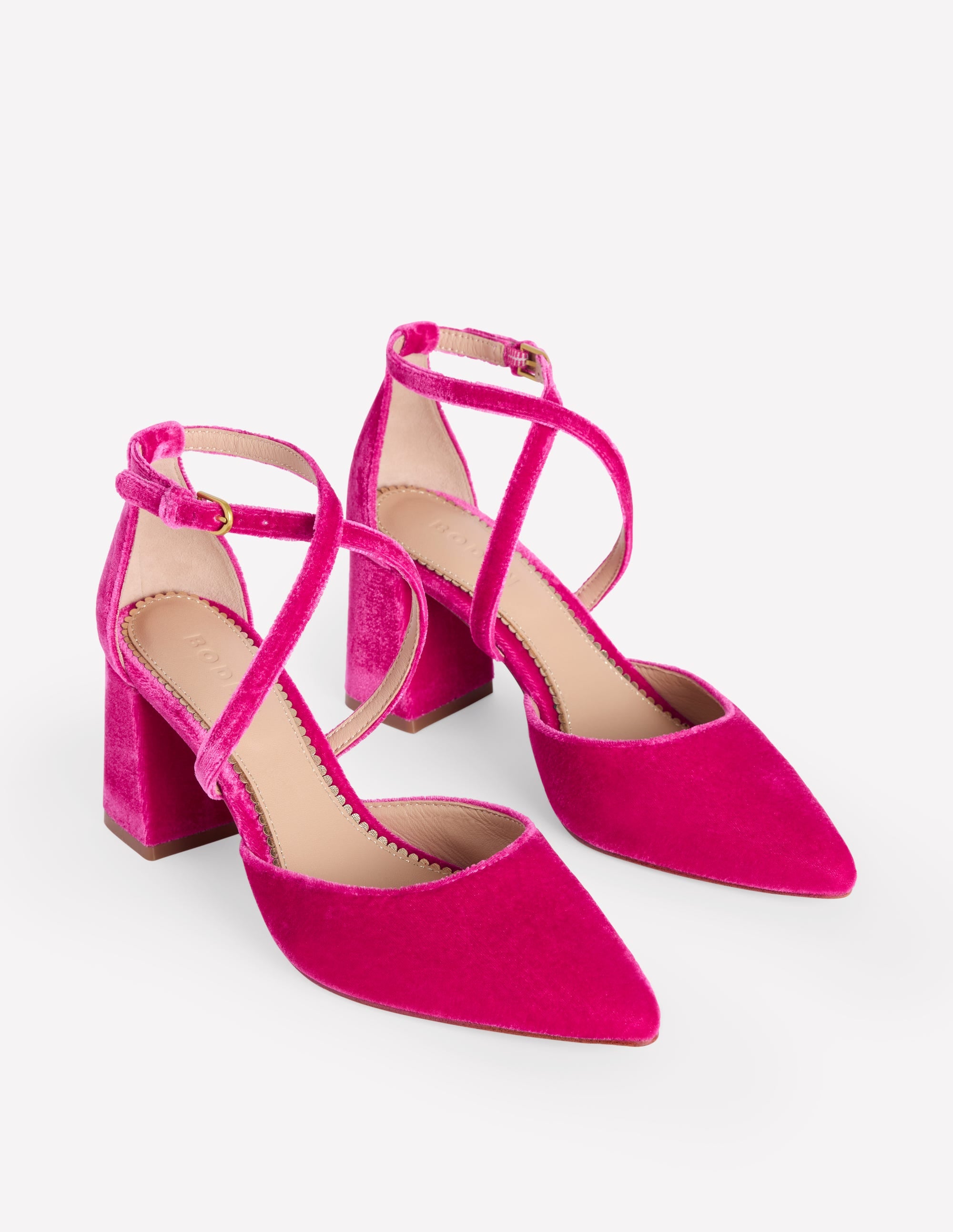  Strap Block Heel Point Courts-Cherries Jubilee、mySite、ashleygrahame