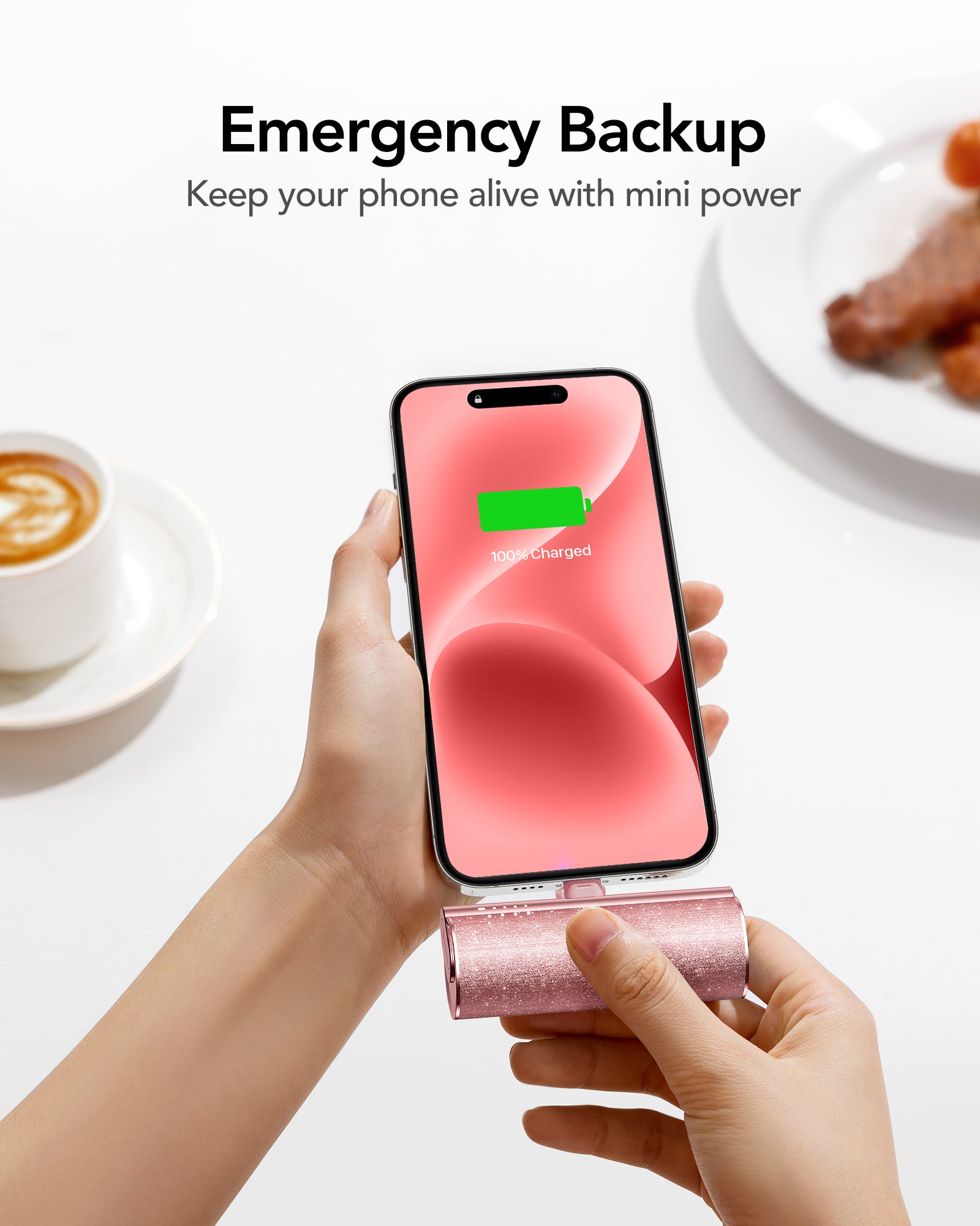 Plug on 5000mAh Mini Portable Charger with Built-in Cable for iPhone & Android、mySite、fannypackpong