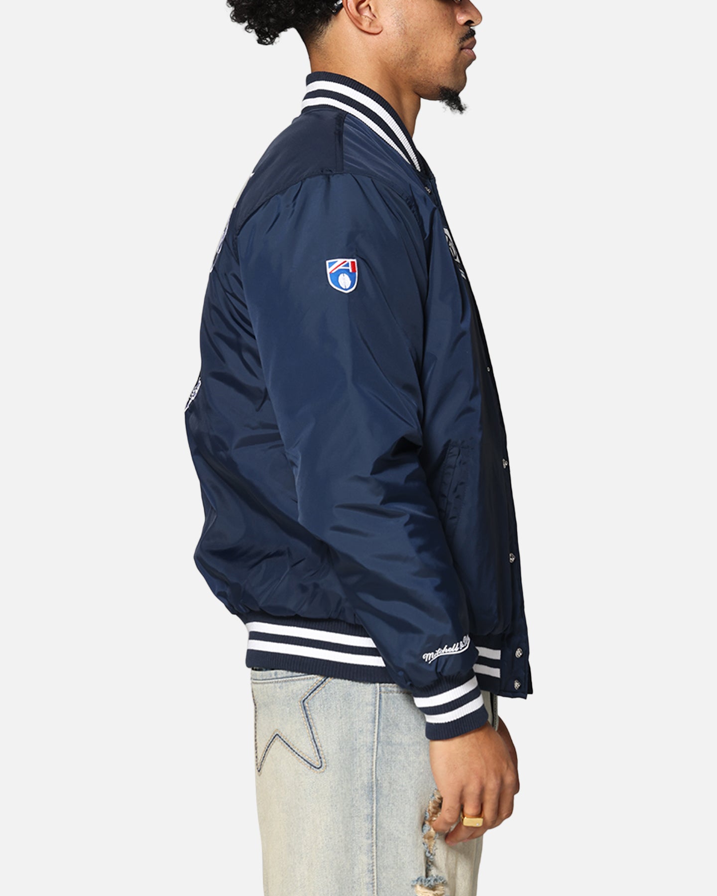 Mitchell & Ness Carlton Blues Team Bomber Jacket Navy、mySite、zt4zffjzw