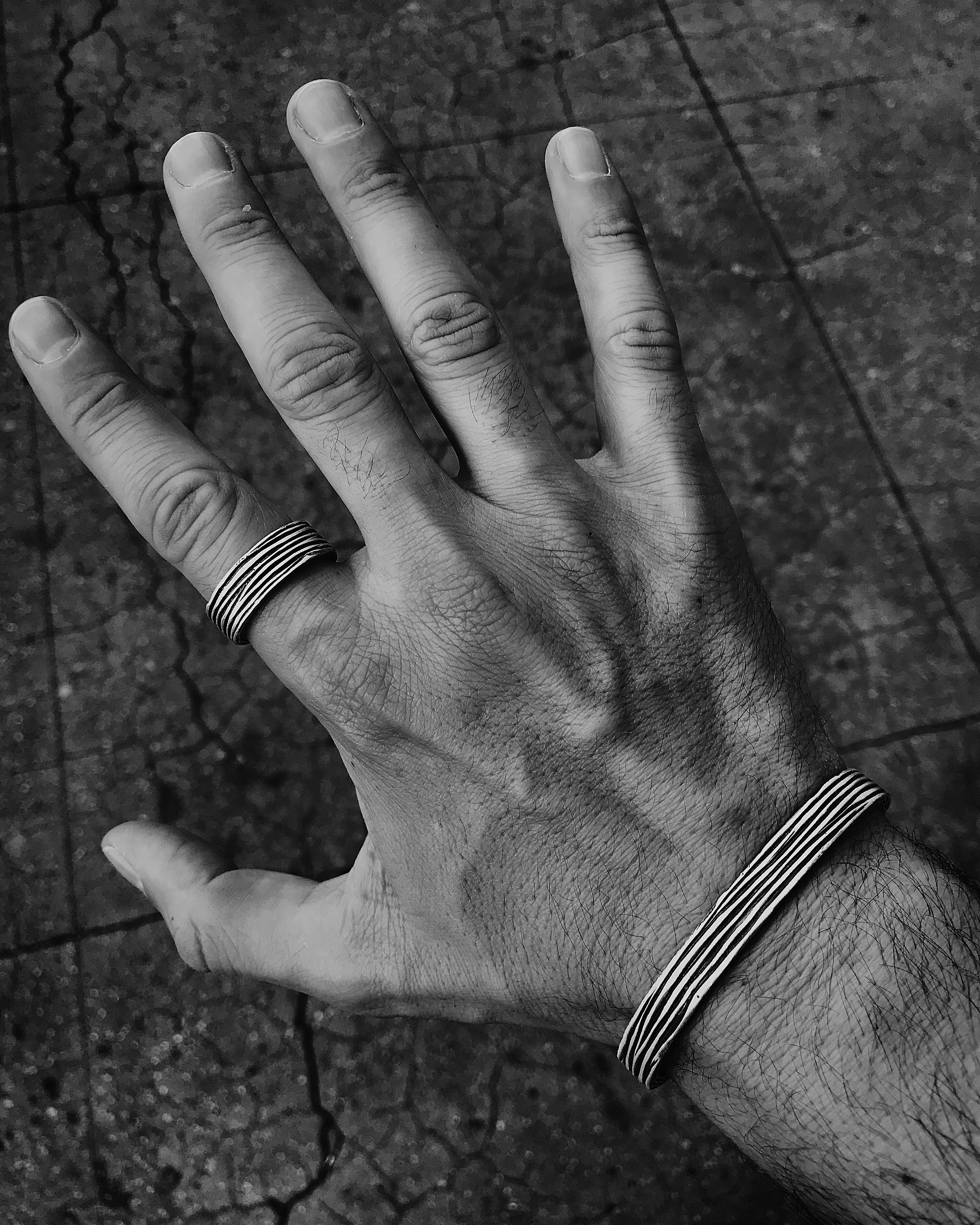  Threaded Ring in Oxidized Silver、mySite、merchandisen