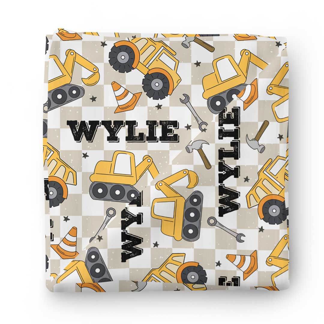  Under Construction Personalized Swaddle Blanket、mySite、layawaytickets