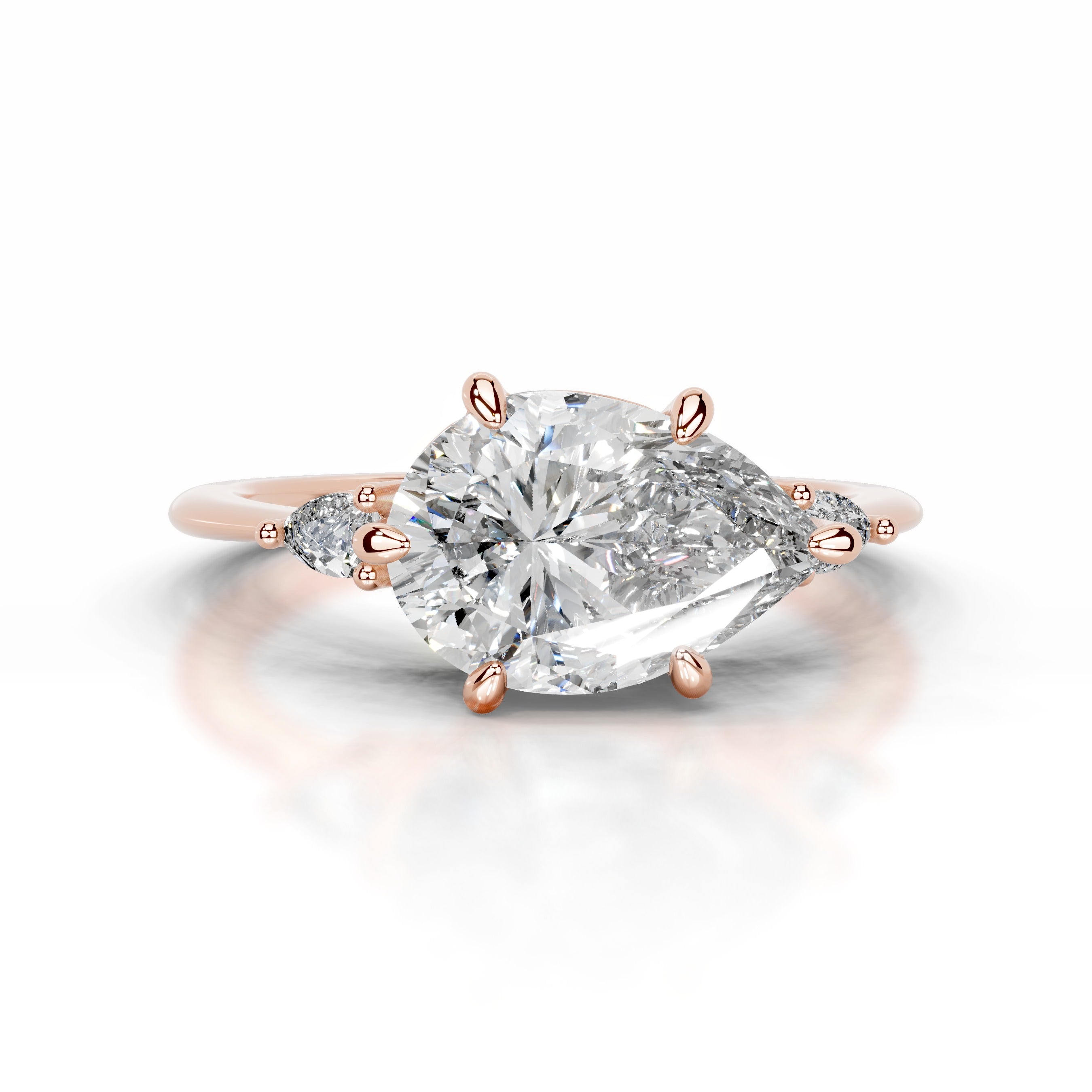 Maura Diamond Engagement Ring - 14K Rose Gold、mySite、hinf8tx79