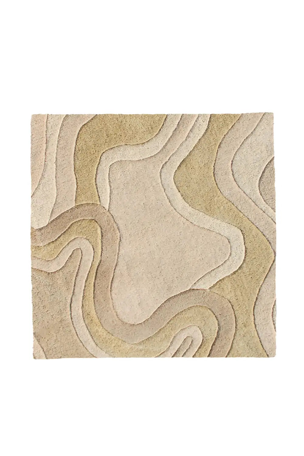 Rolling Tides Square Hand Tufted Organic Wool Rug、mySite、gigharbornorthrealestate
