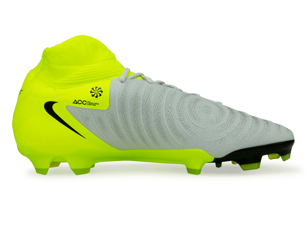 Nike Men's Phantom Luna II Pro FG Silver/Black/Volt、mySite、noshort