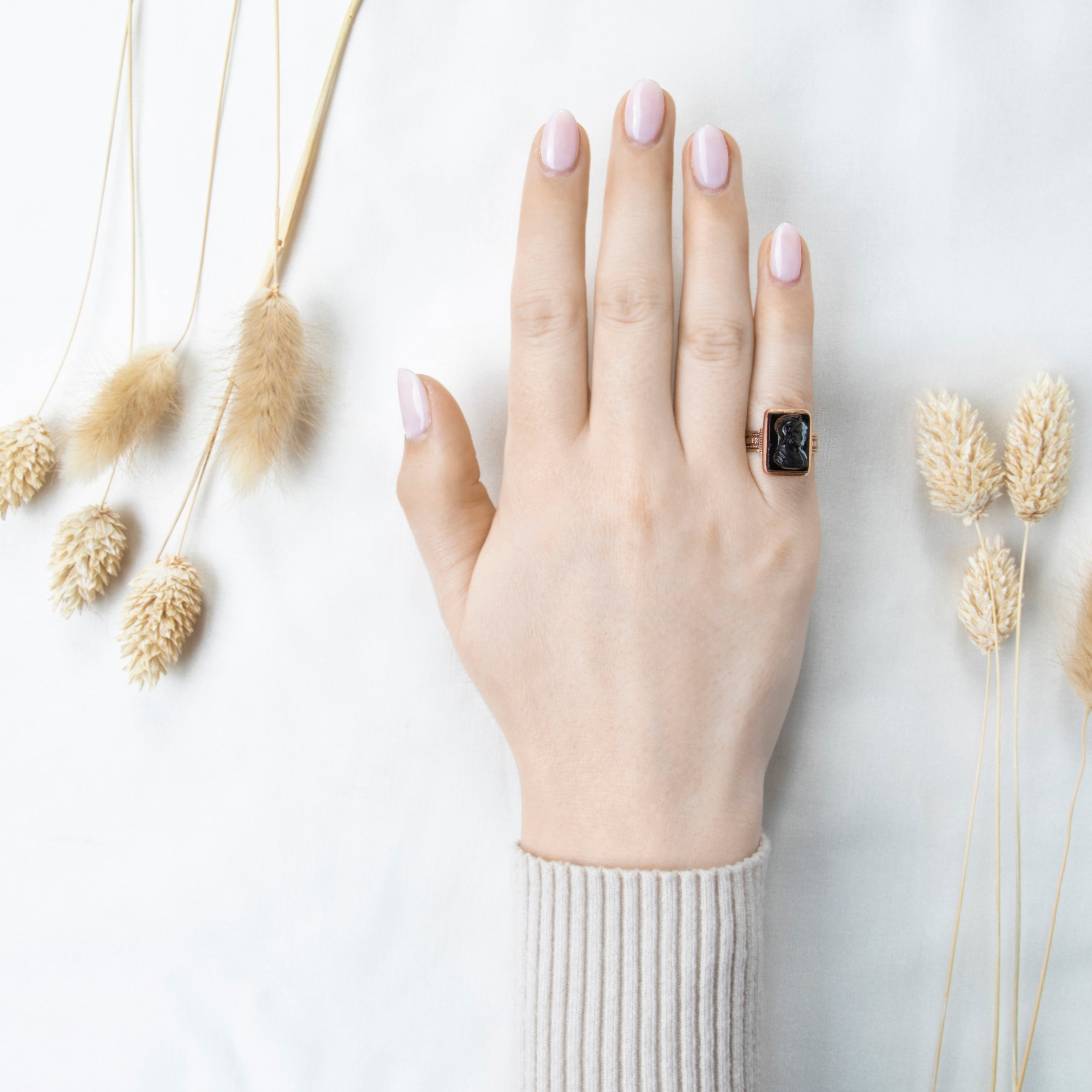 Antique Victorian 10k Rosy Yellow Gold 2.96ct Hardstone Two Etruscans Ring 6.00、mySite、hinf8tx79